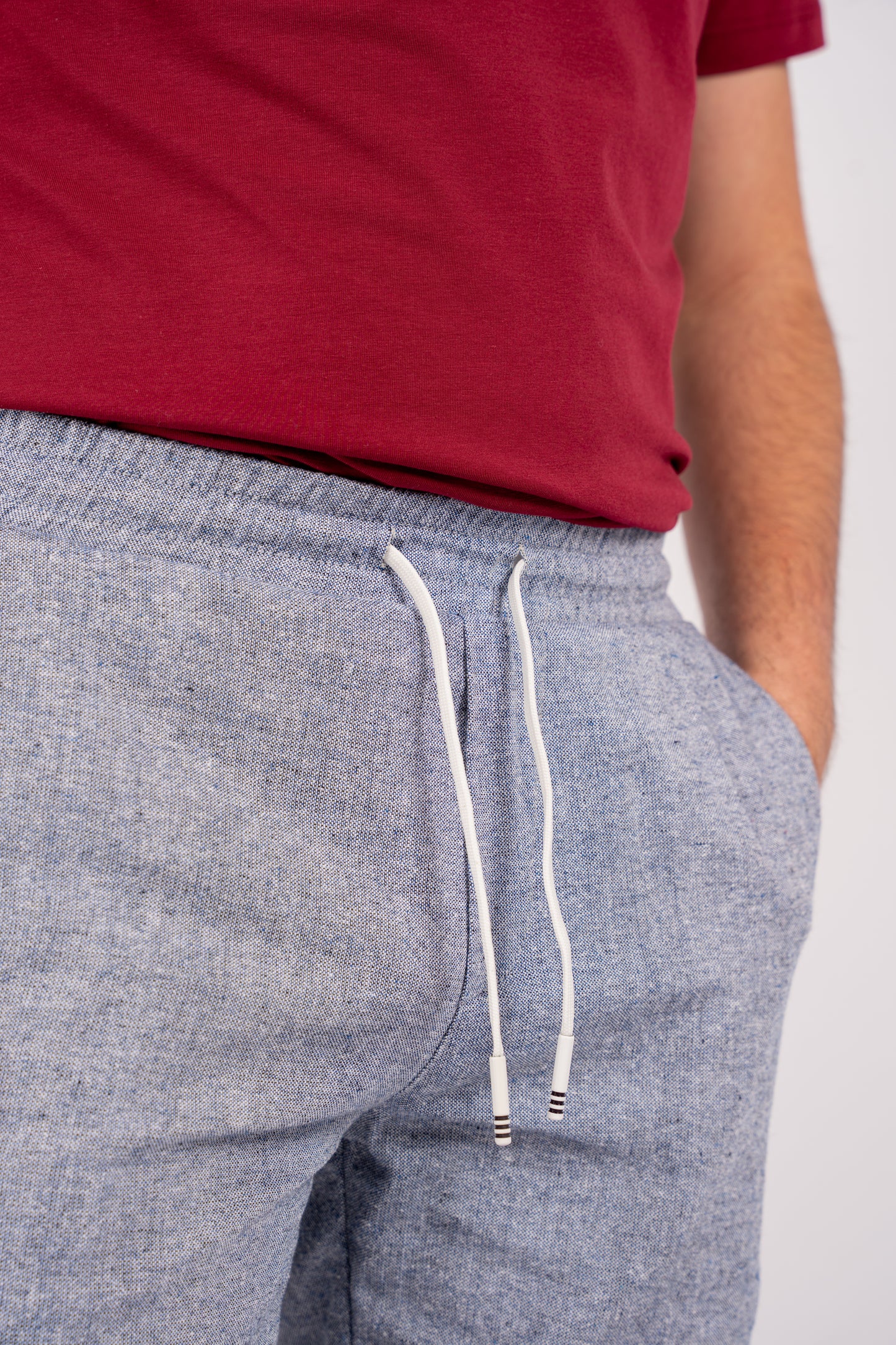 BLUE JEANS LINEN SHORT