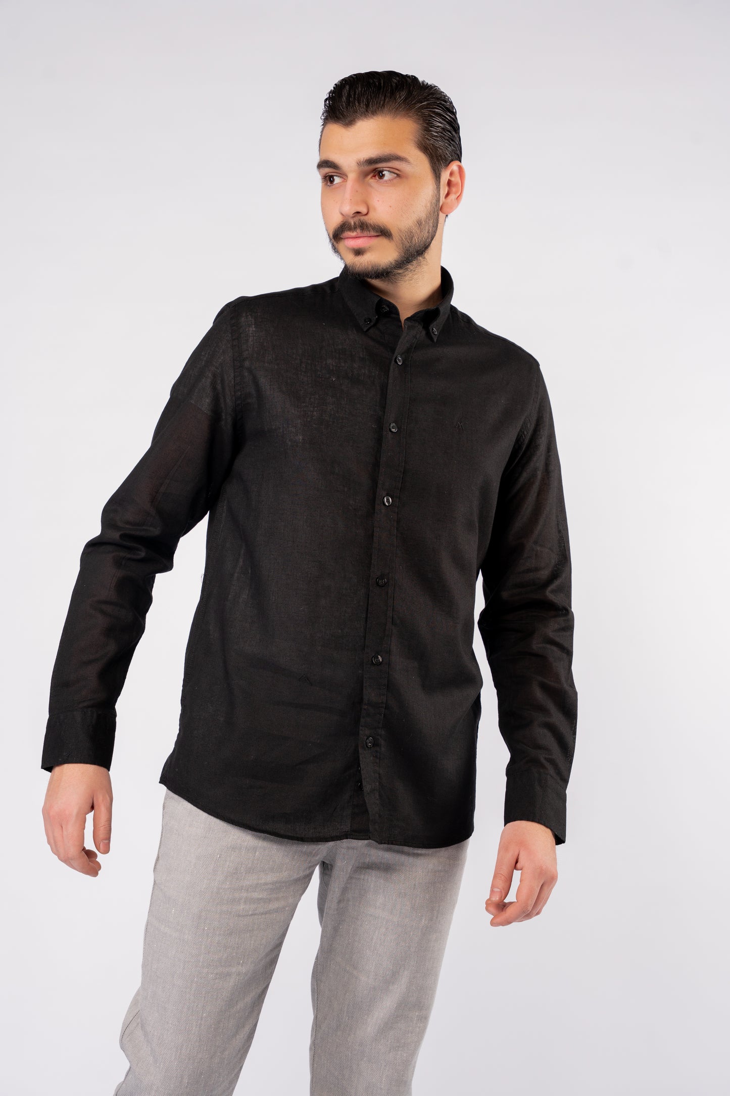 BLACK PREMIUM LINEN SHIRT