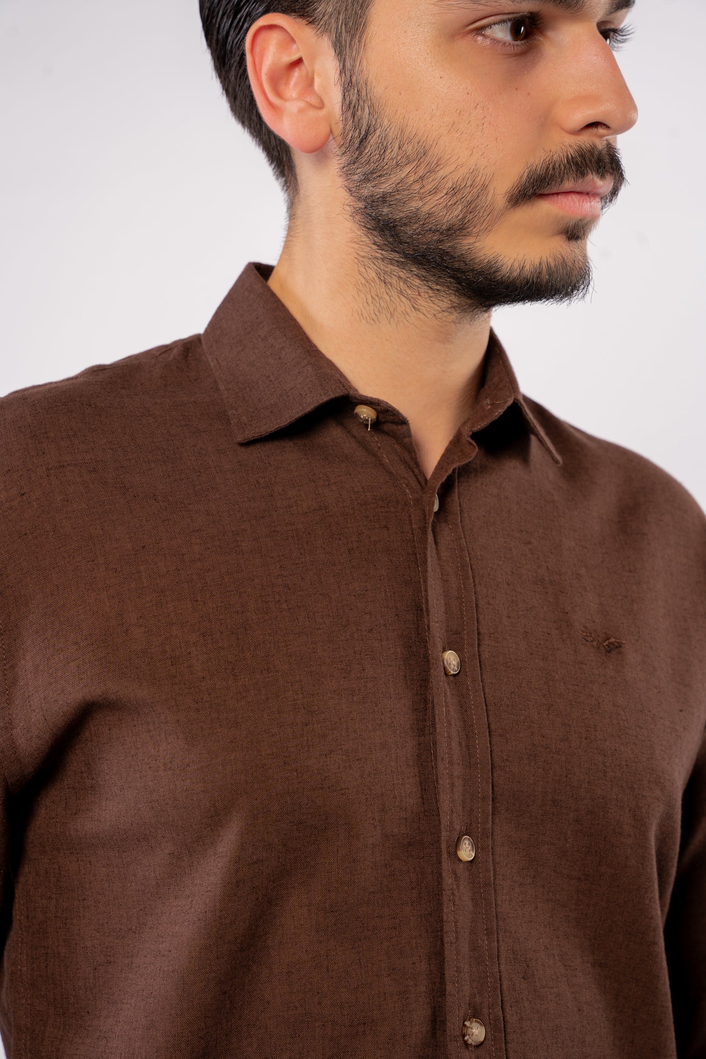 BROWN LINEN SHIRT