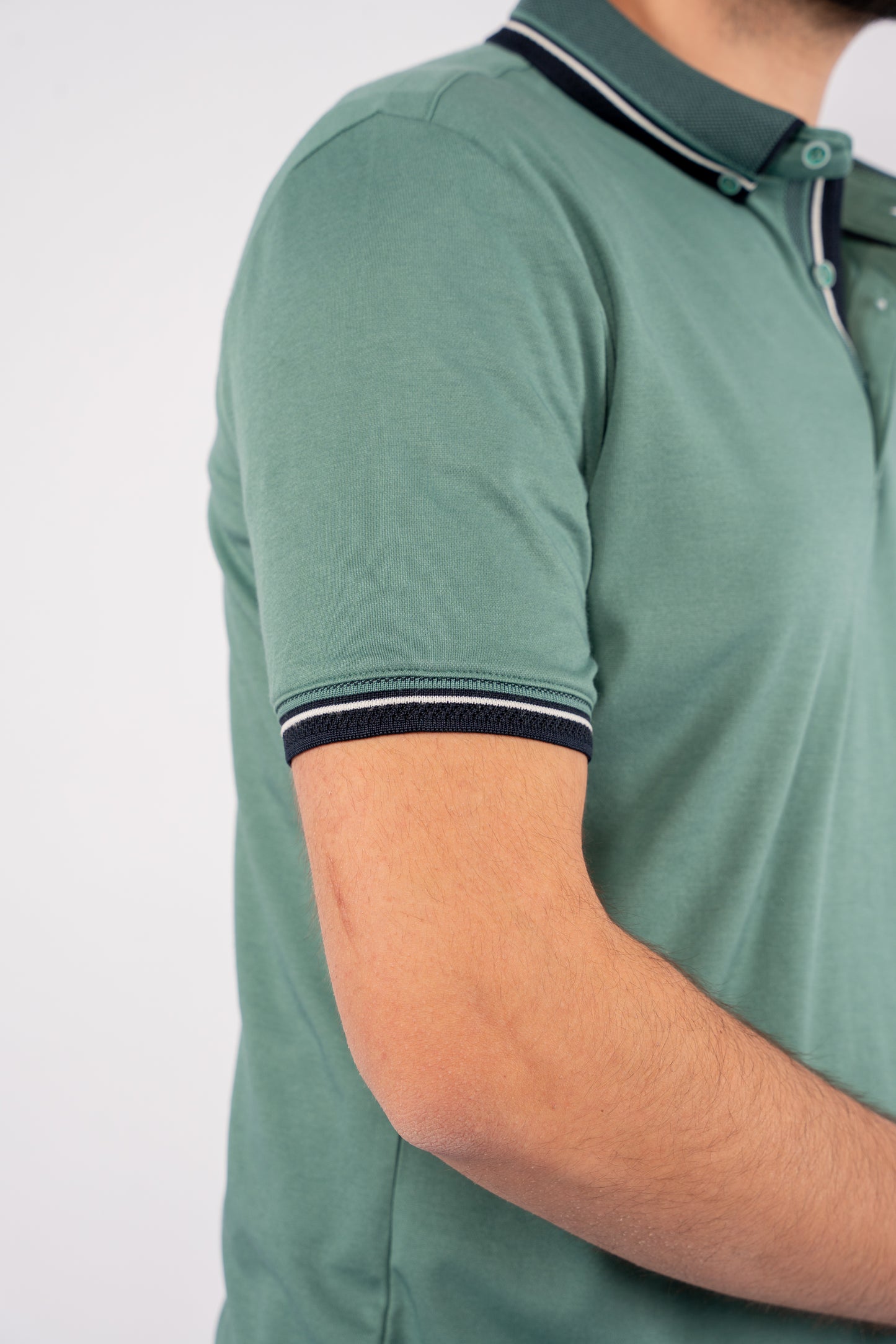 MINT MIXED COLLAR POLO