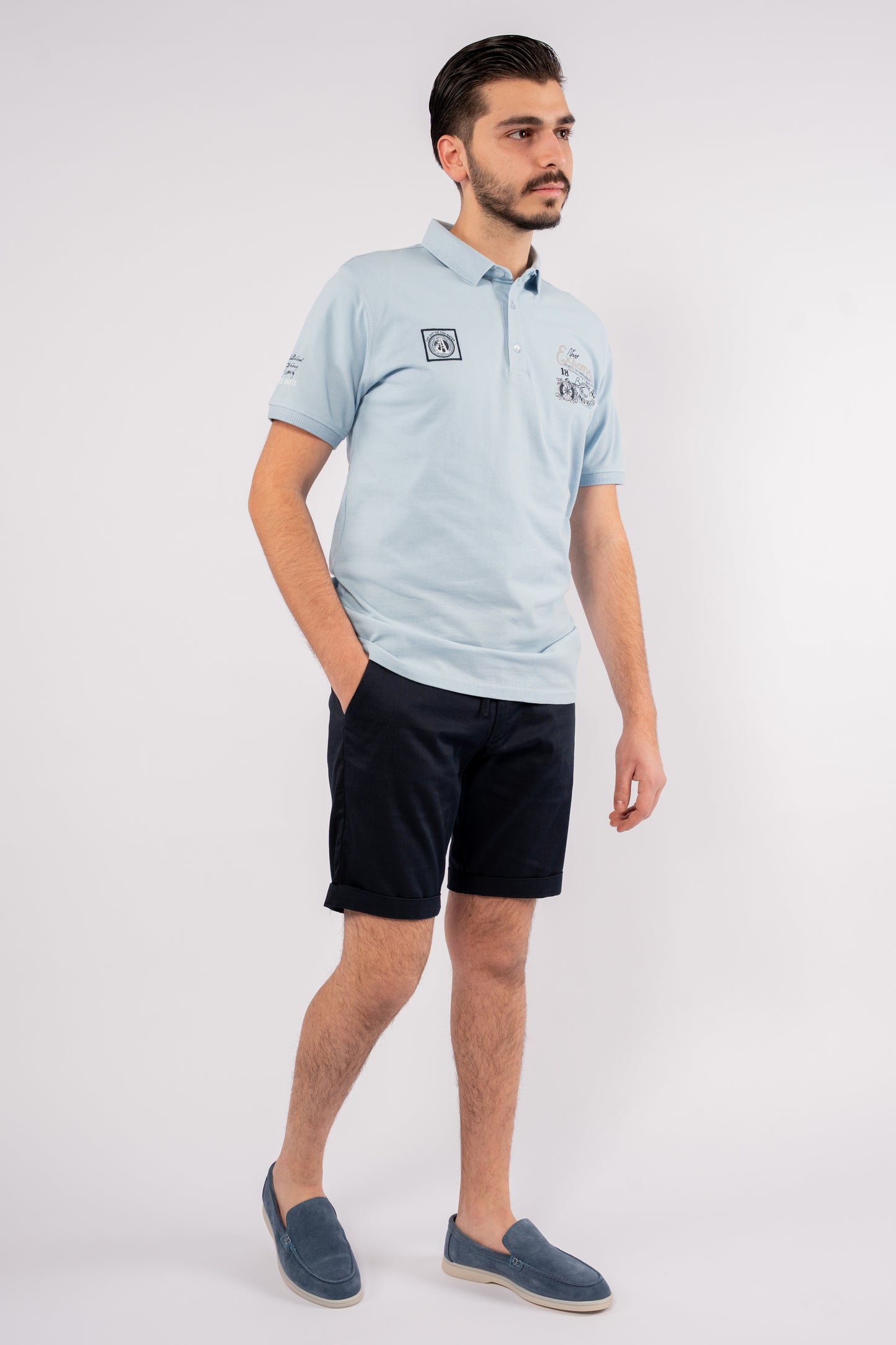 BLUE RETRO POLO