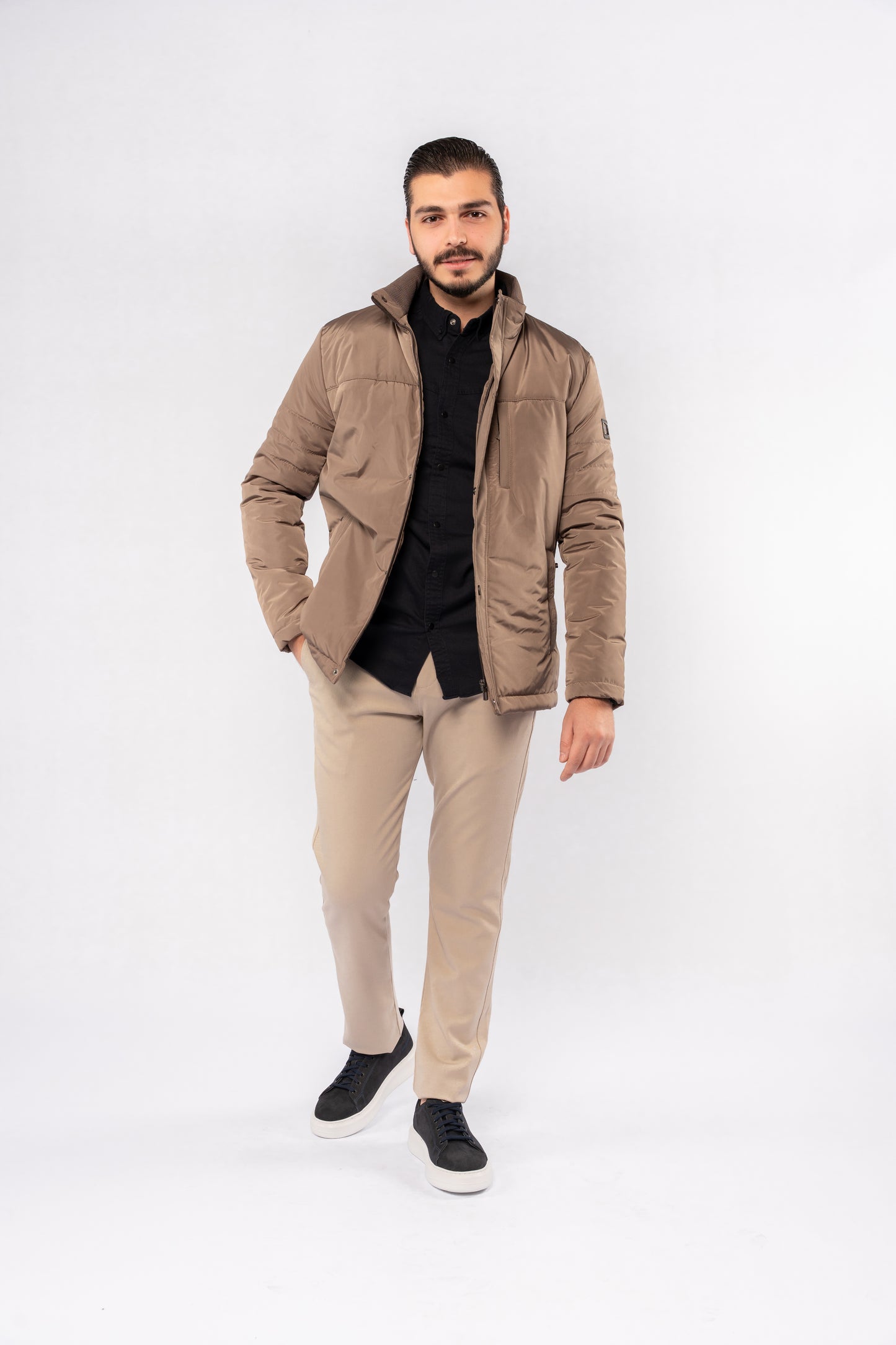BEIGE QUILTED JACKET