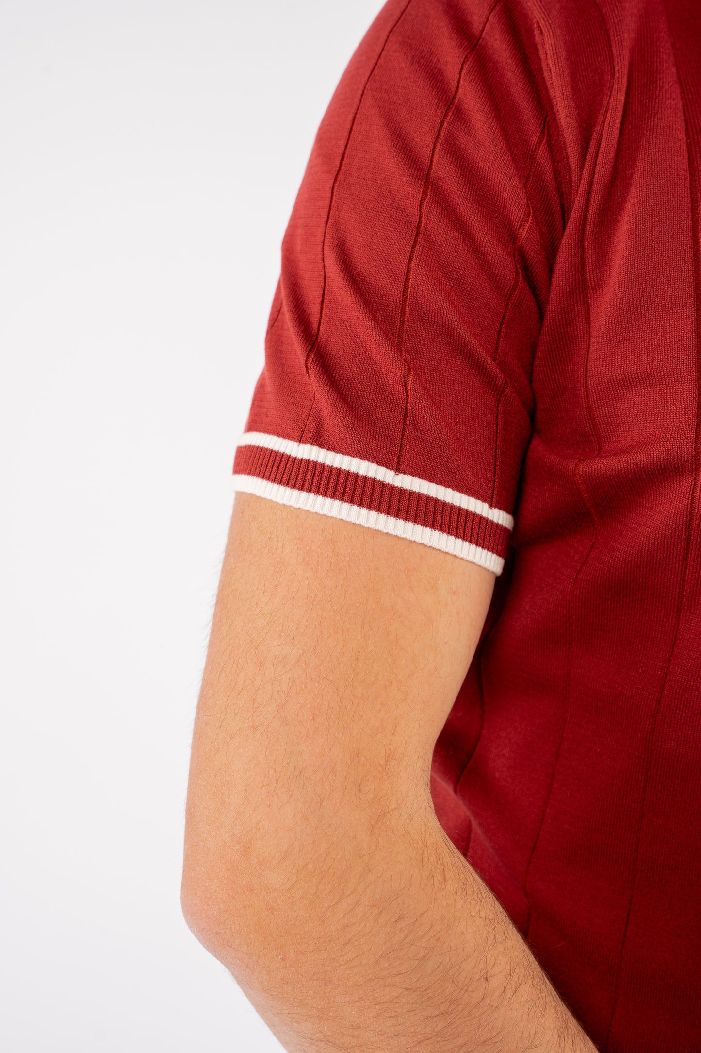 VNECK BURGUNDY POLO