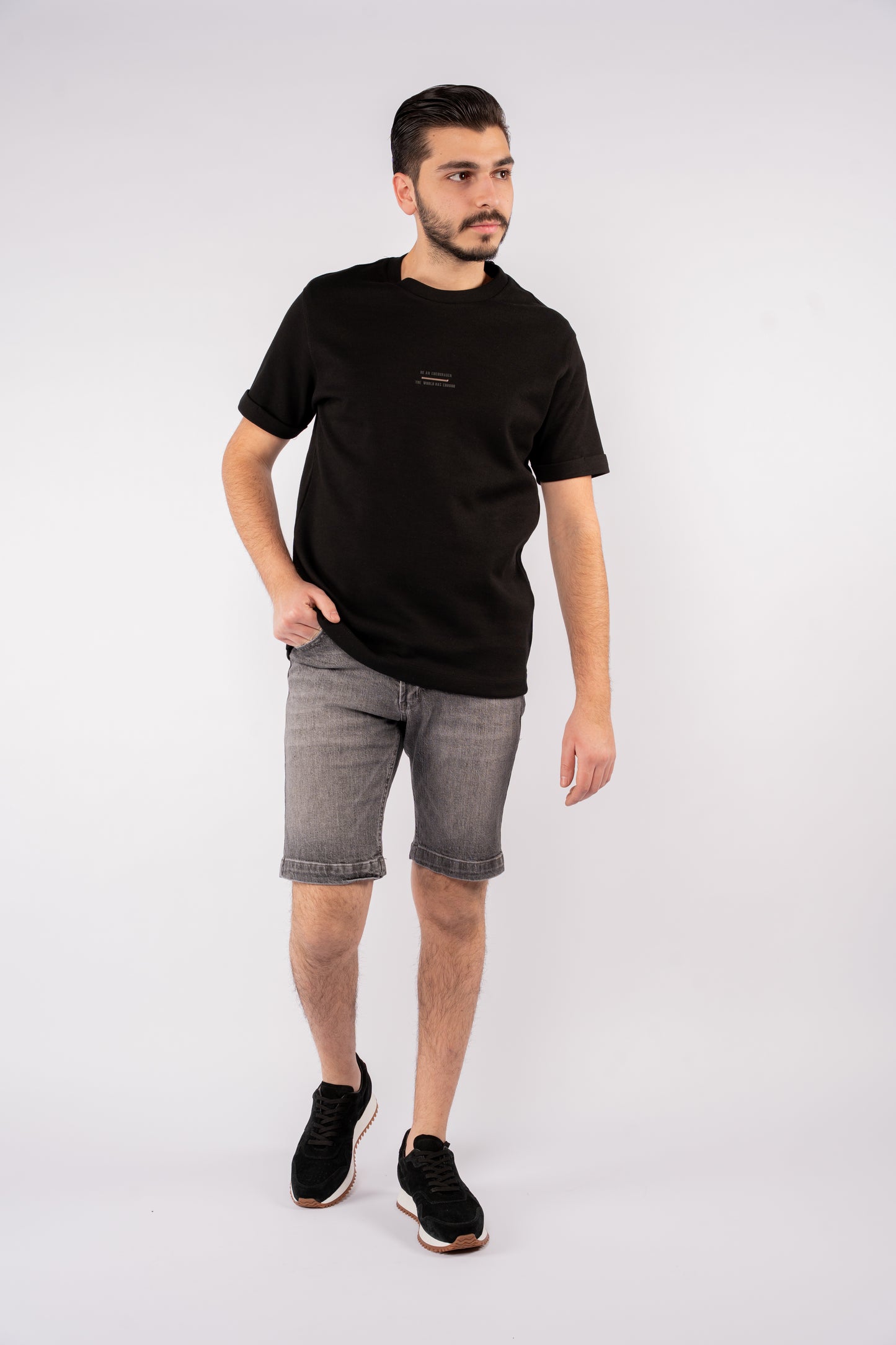 BLACK PIQUET TSHIRT