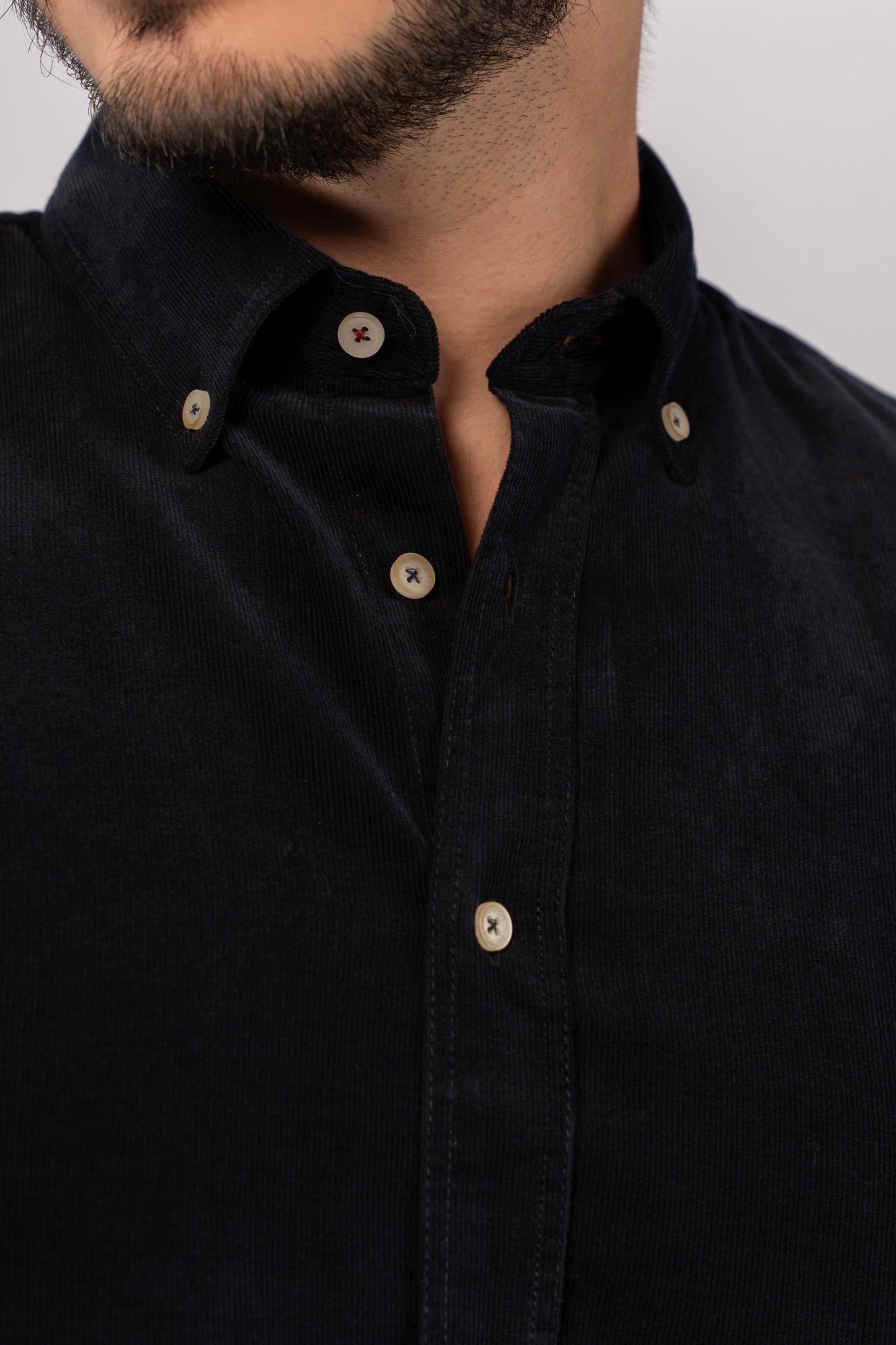 BLACK ELEGANCE VELVET SHIRT