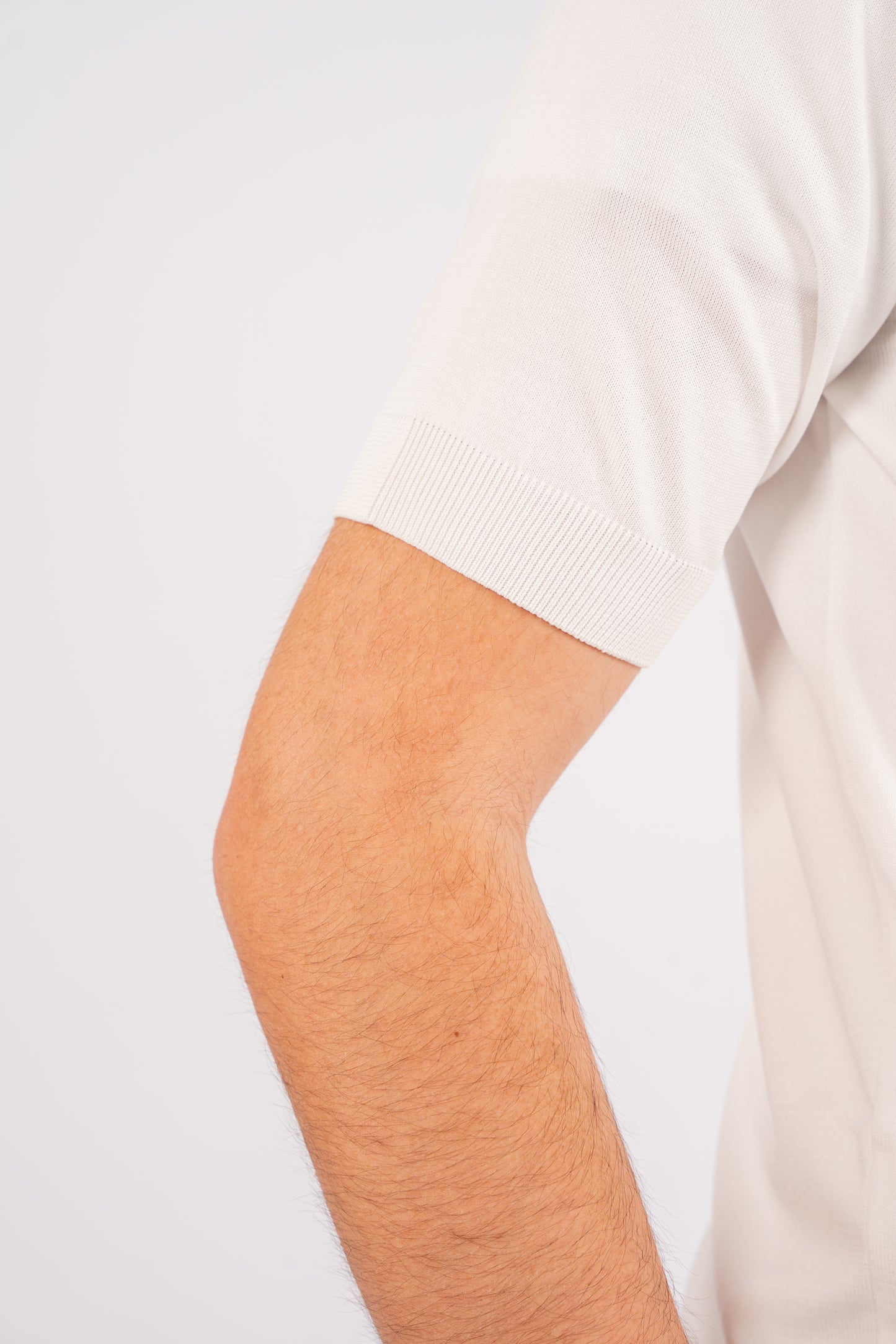 WHITE MERCERIZED ZIPPER POLO