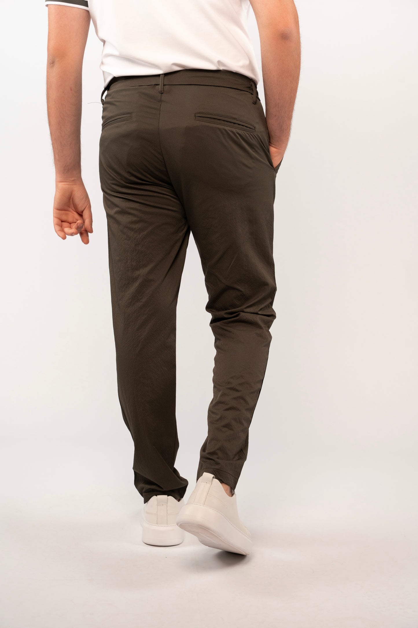 OLIVE CASUAL TROUSERS