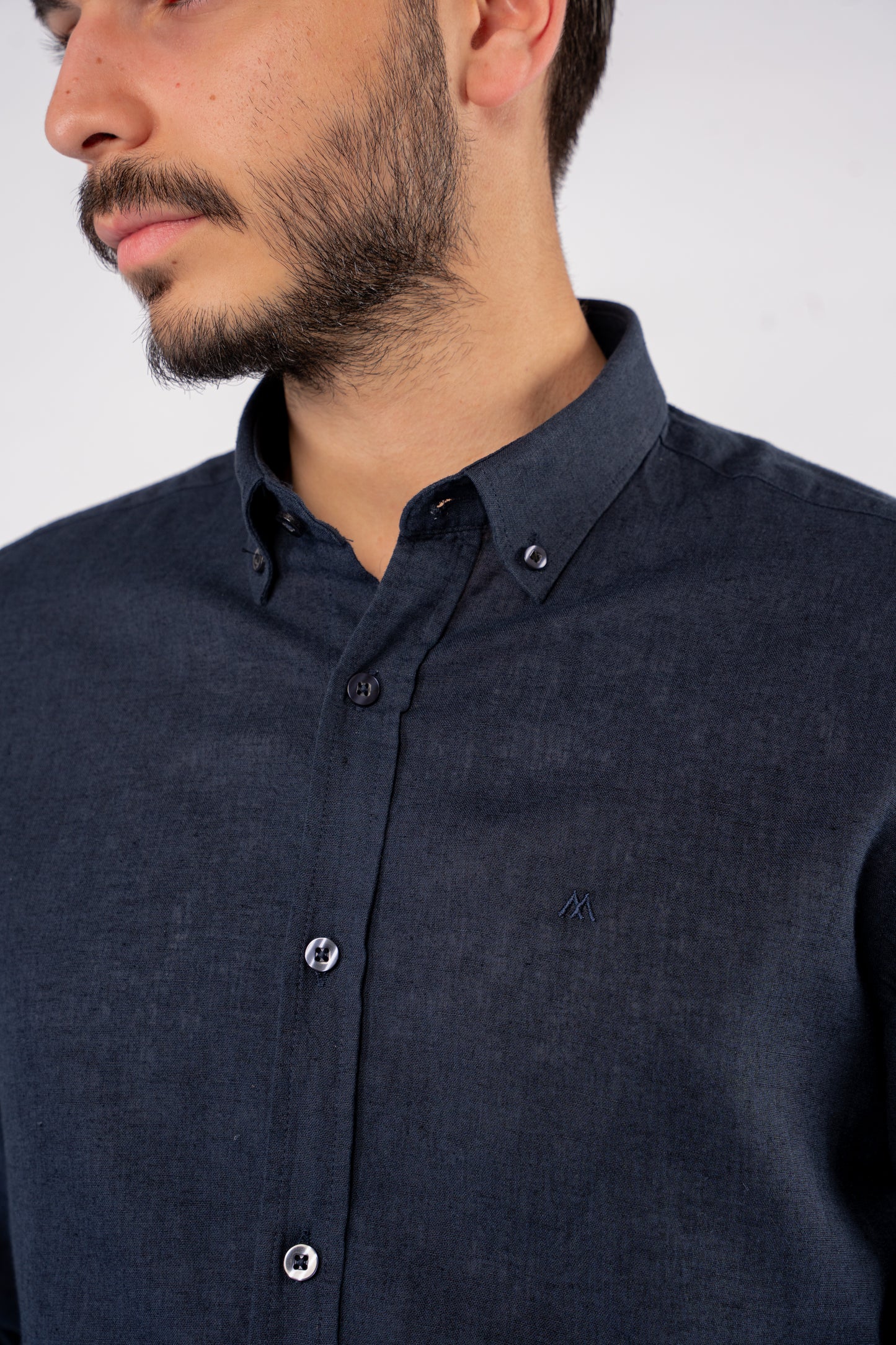 NAVY PREMIUM LINEN SHIRT