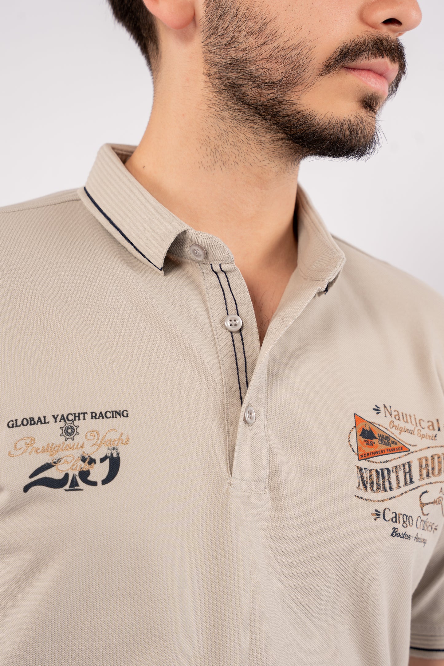 GREY BEIGE VINTAGE POLO