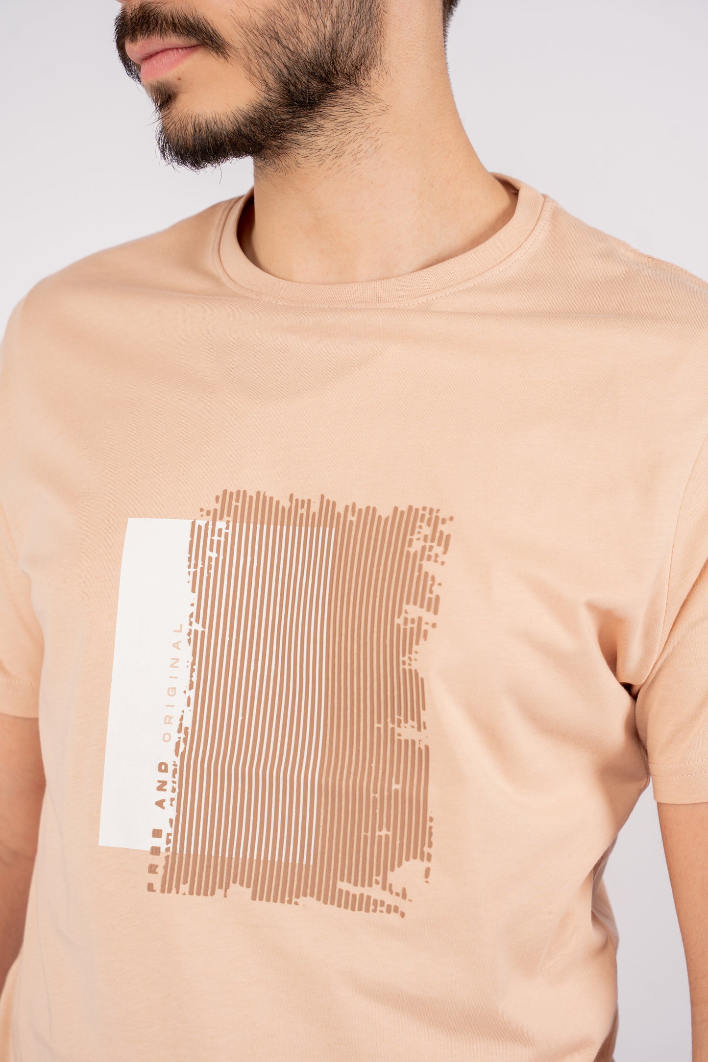 TUSCAN BEIGE PATTERNED TSHIRT