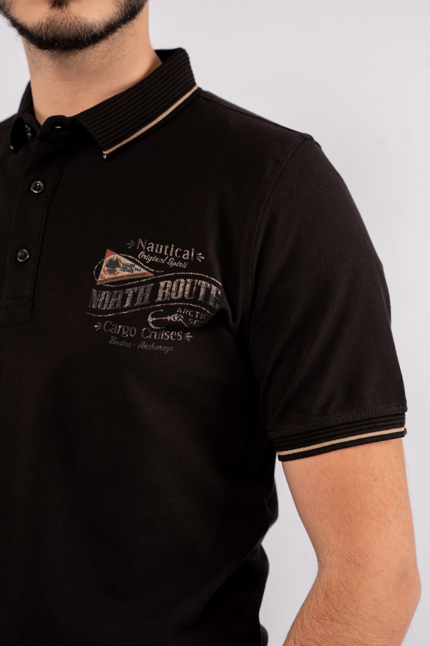 BLACK VINTAGE POLO