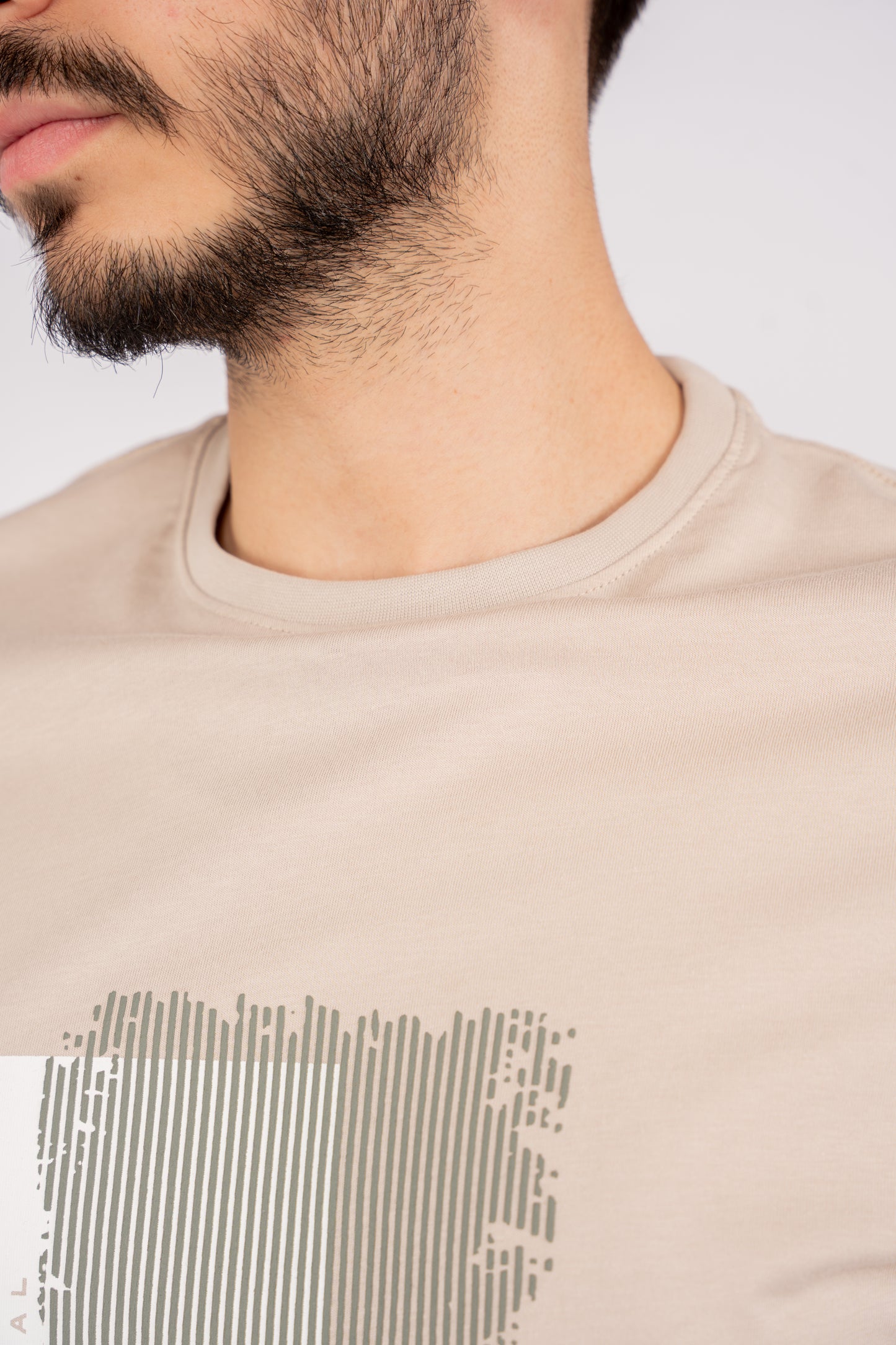 BEIGE PATTERNED TSHIRT