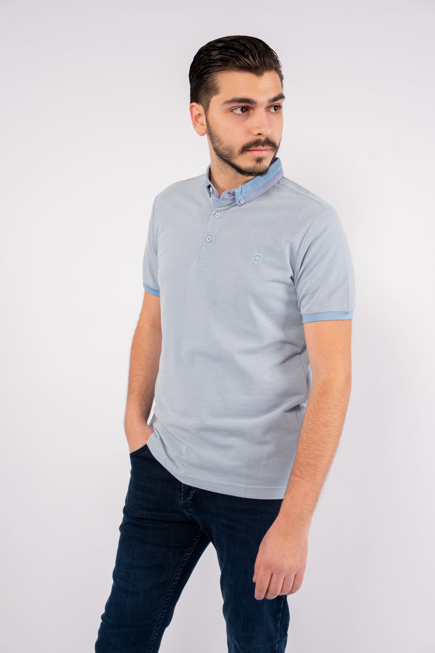 BLUE PIQUET POLO