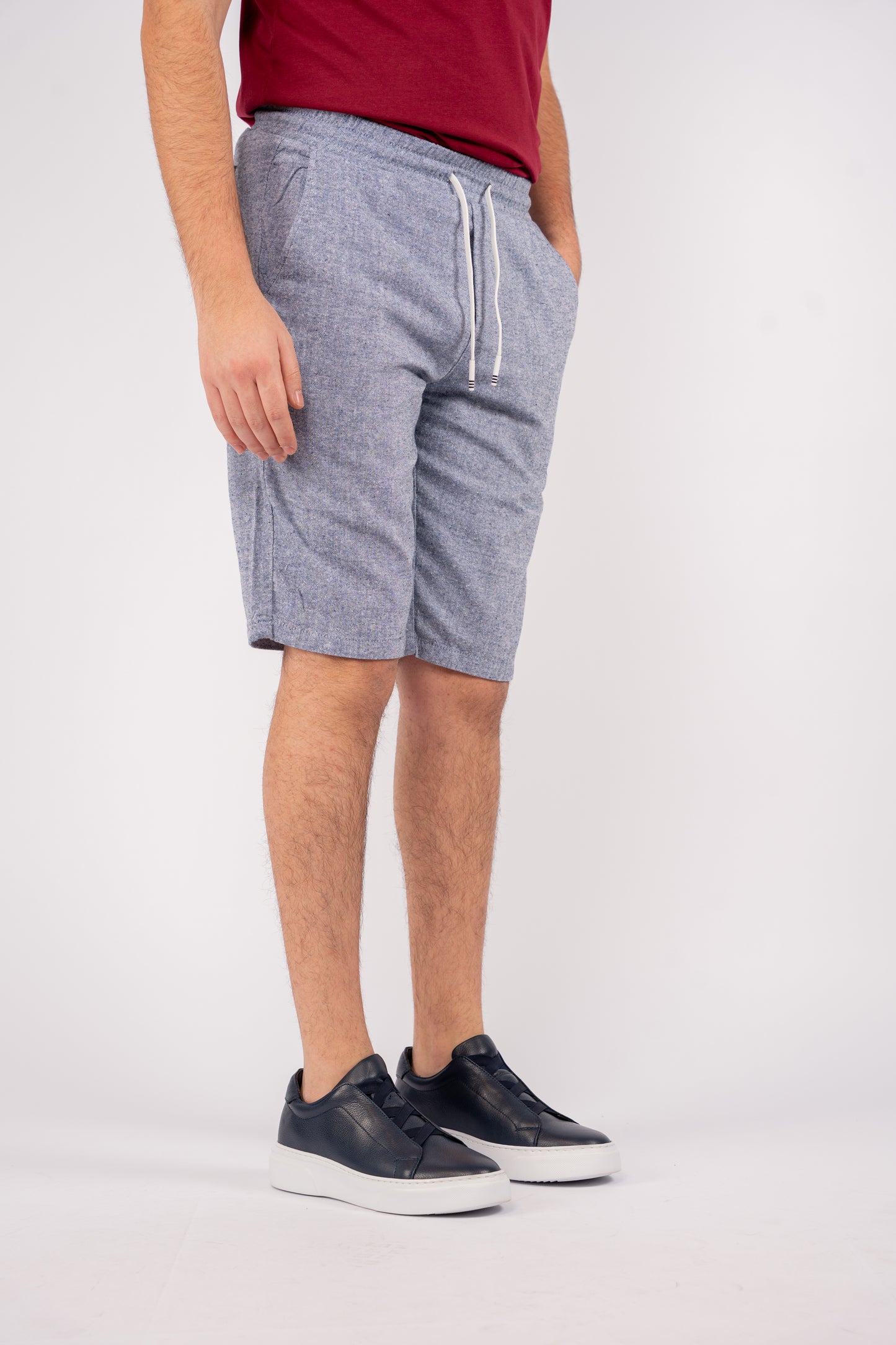 BLUE JEANS LINEN SHORT