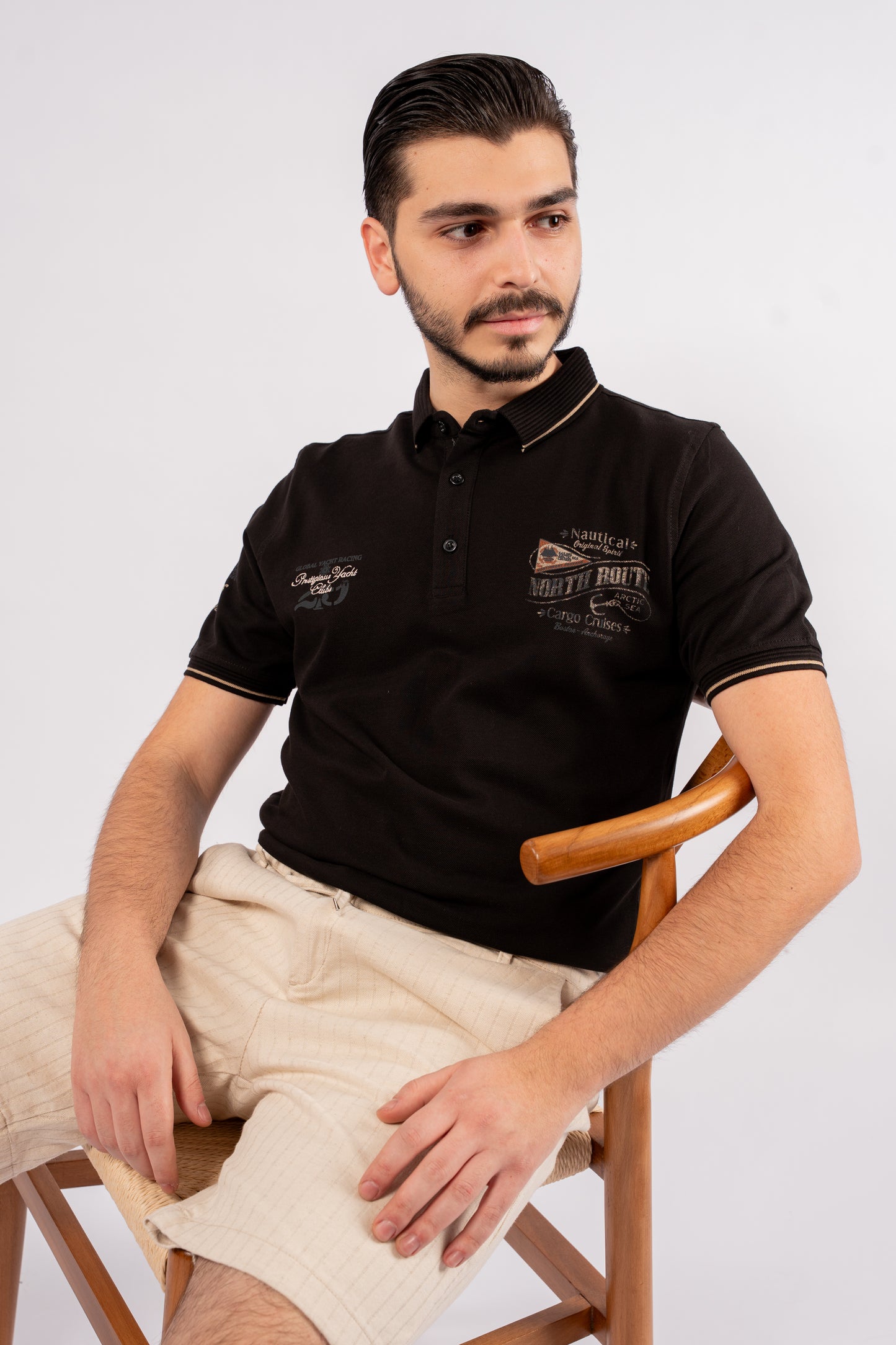 BLACK VINTAGE POLO
