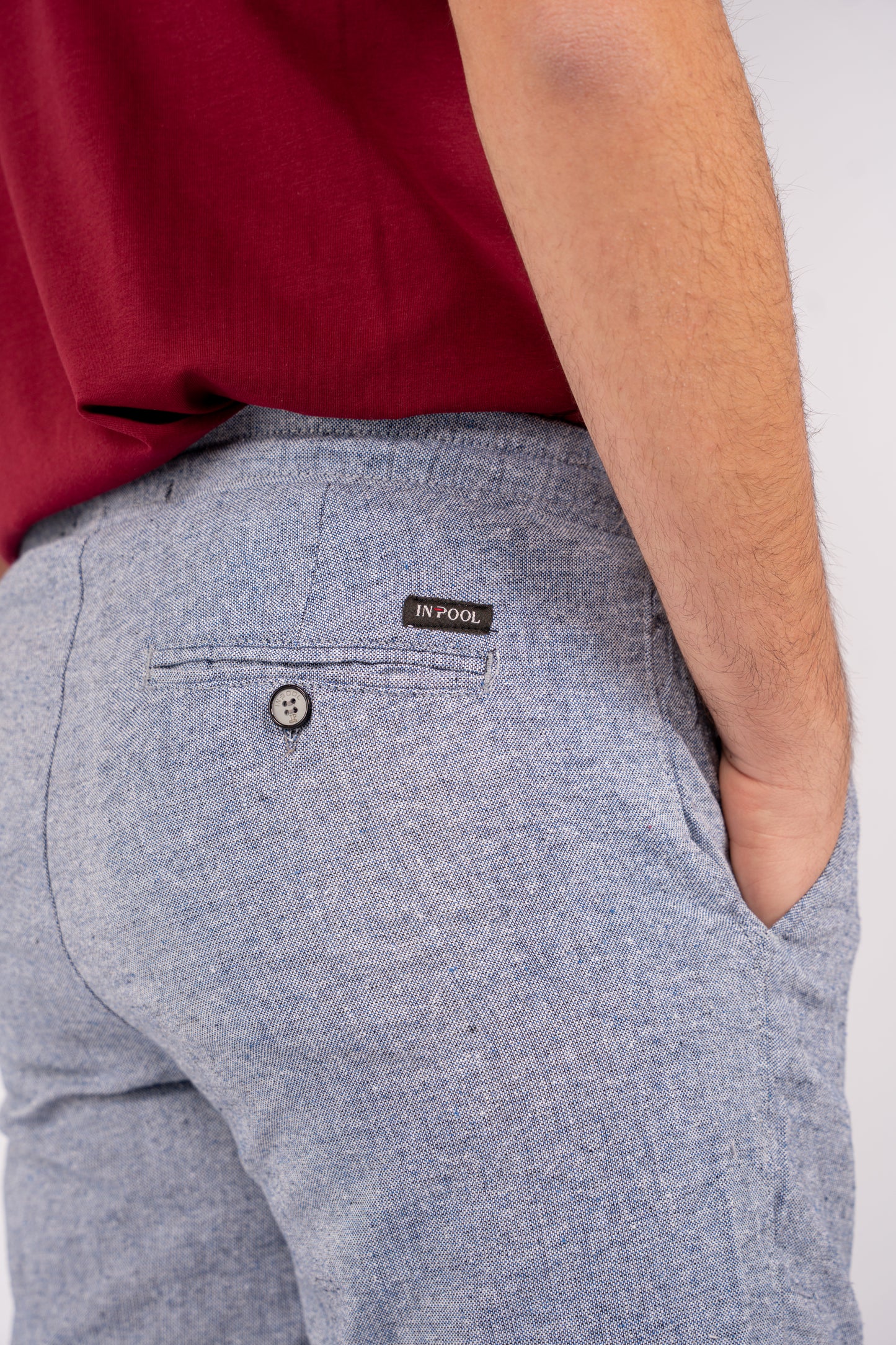 BLUE JEANS LINEN SHORT