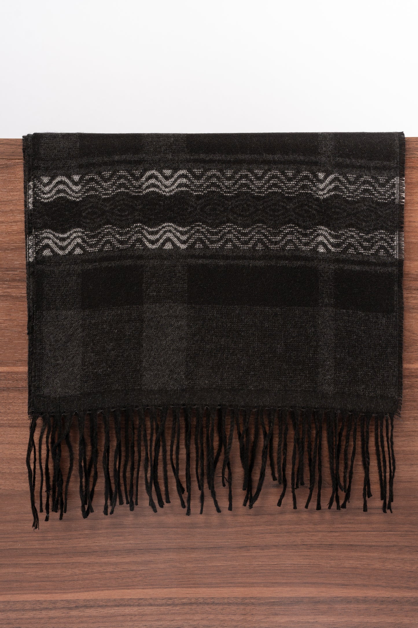 BLACK CASHMERE SCARF