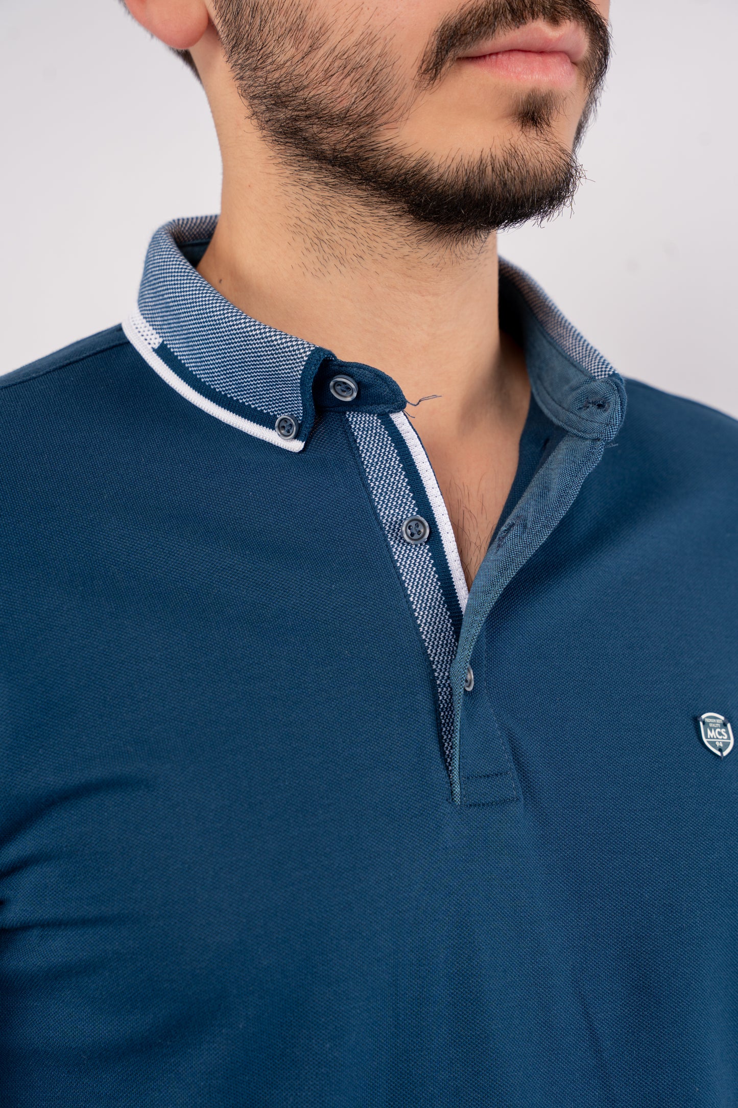 INDEGO BUTTON COLLAR POLO