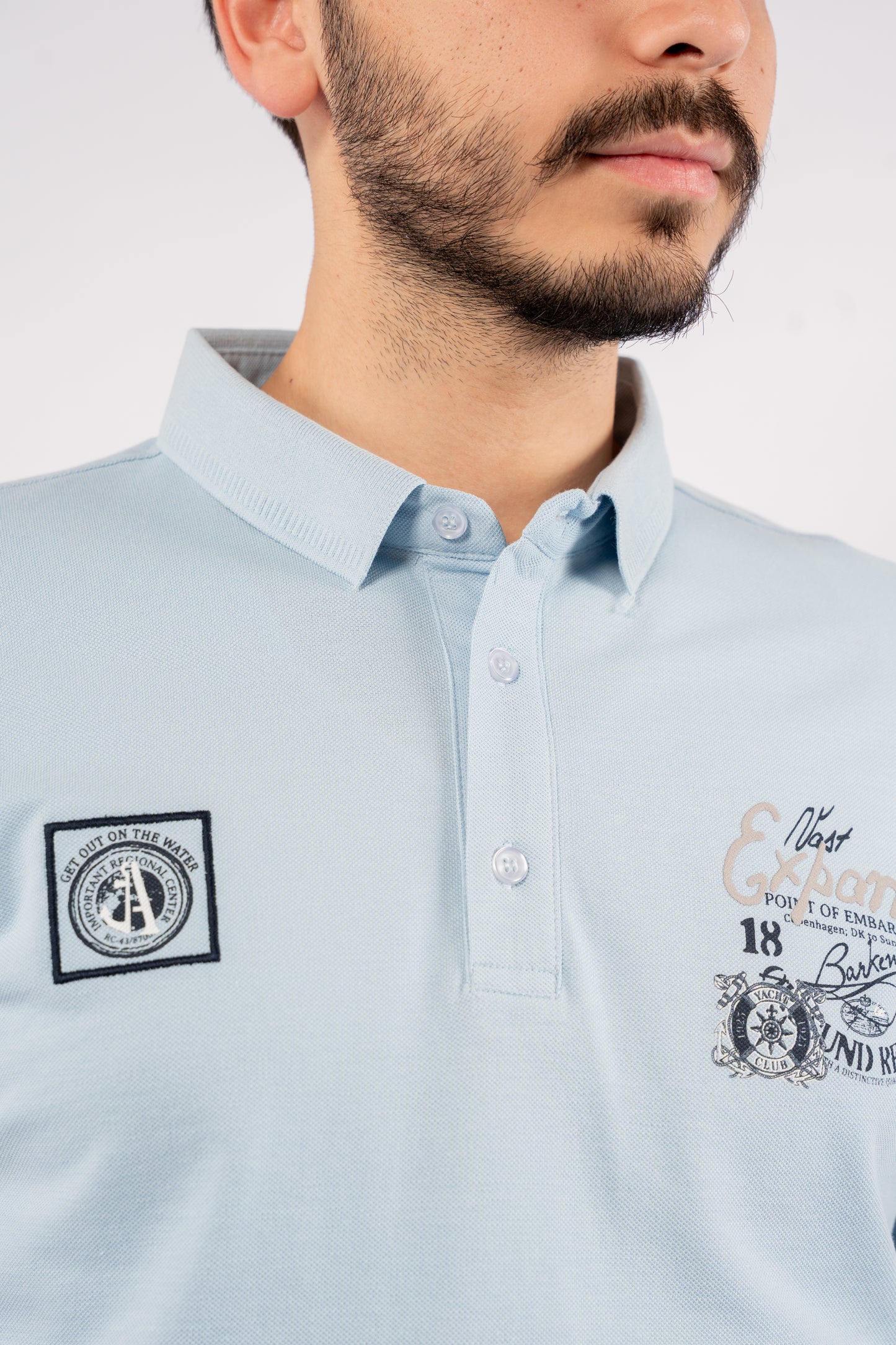 BLUE RETRO POLO