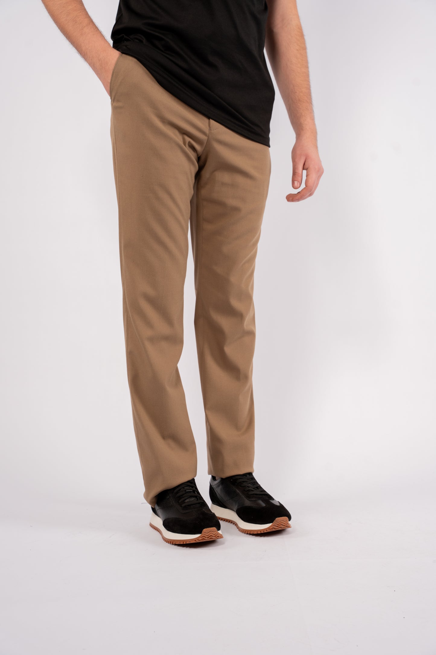 BLACK MIXED COLLAR POLO