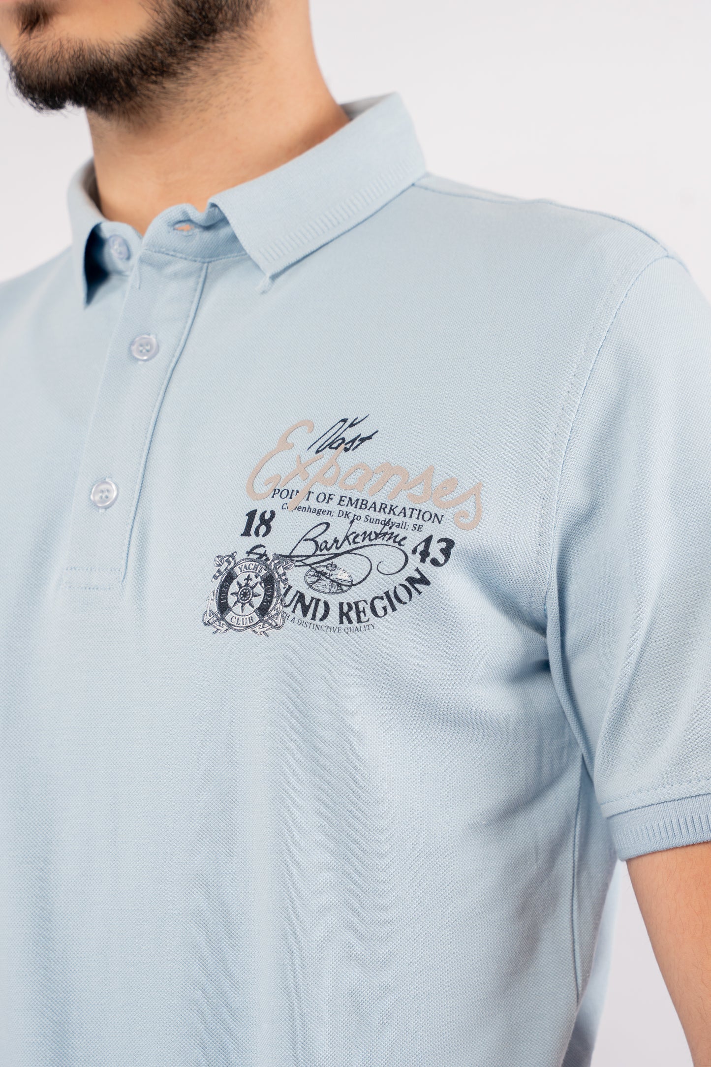 BLUE RETRO POLO
