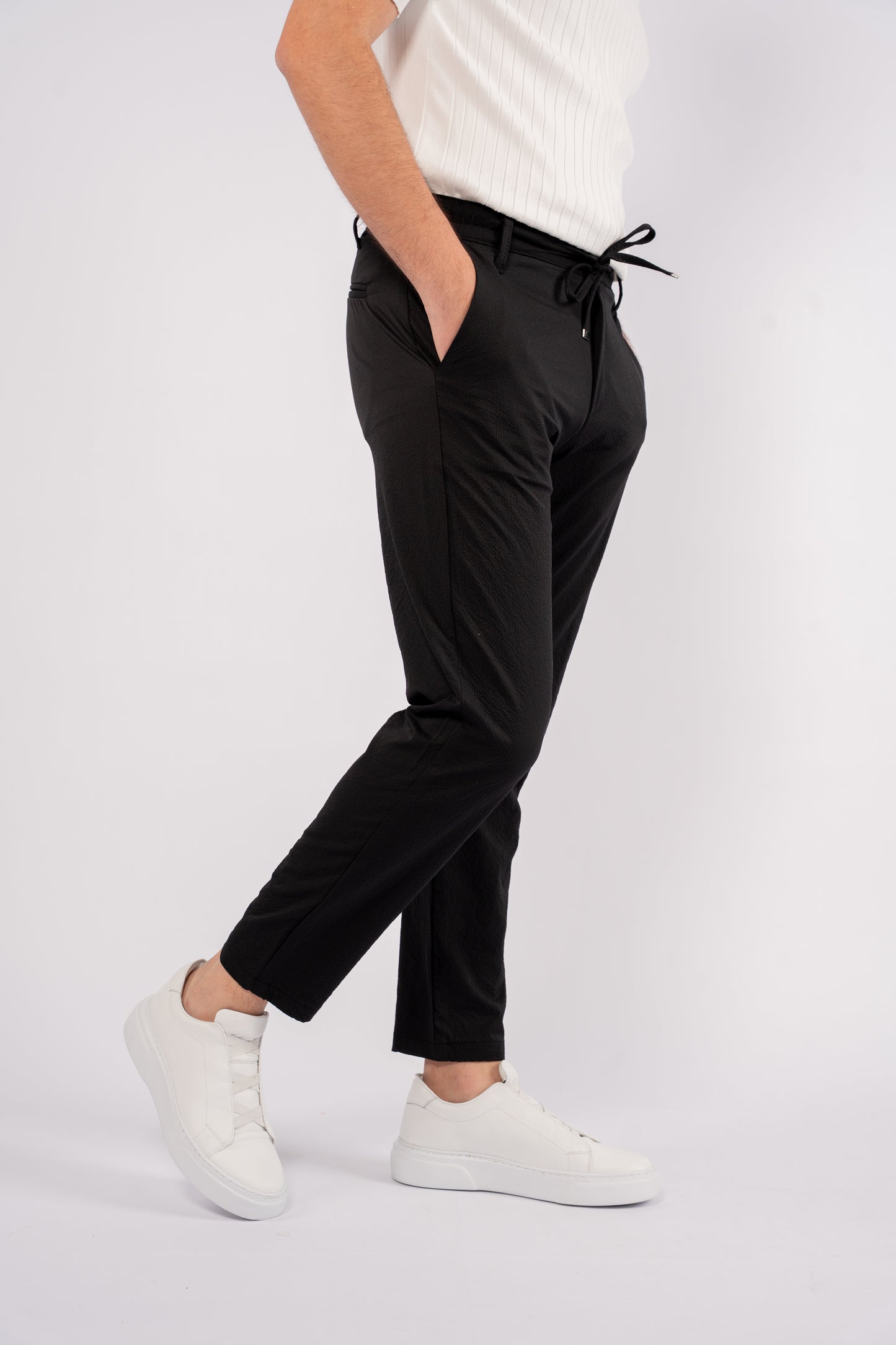 BLACK CASUAL TROUSERS