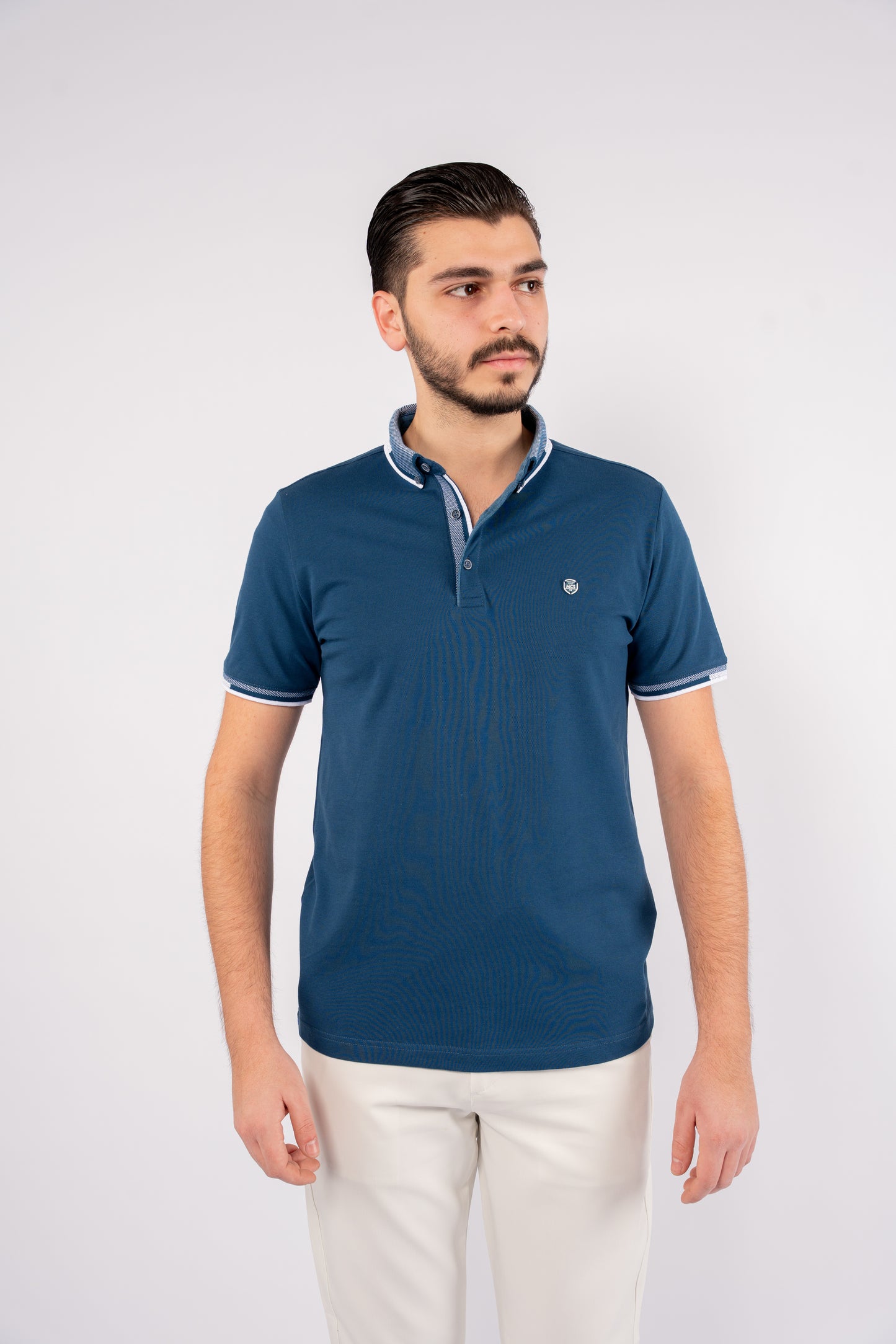 INDEGO BUTTON COLLAR POLO