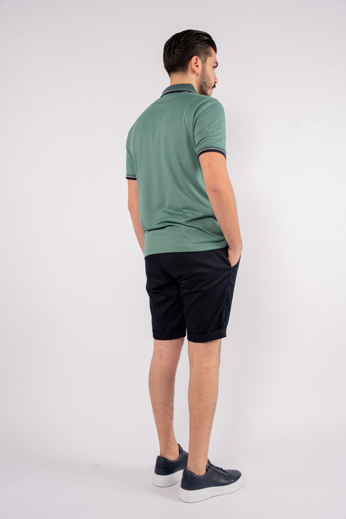 MINT MIXED COLLAR POLO