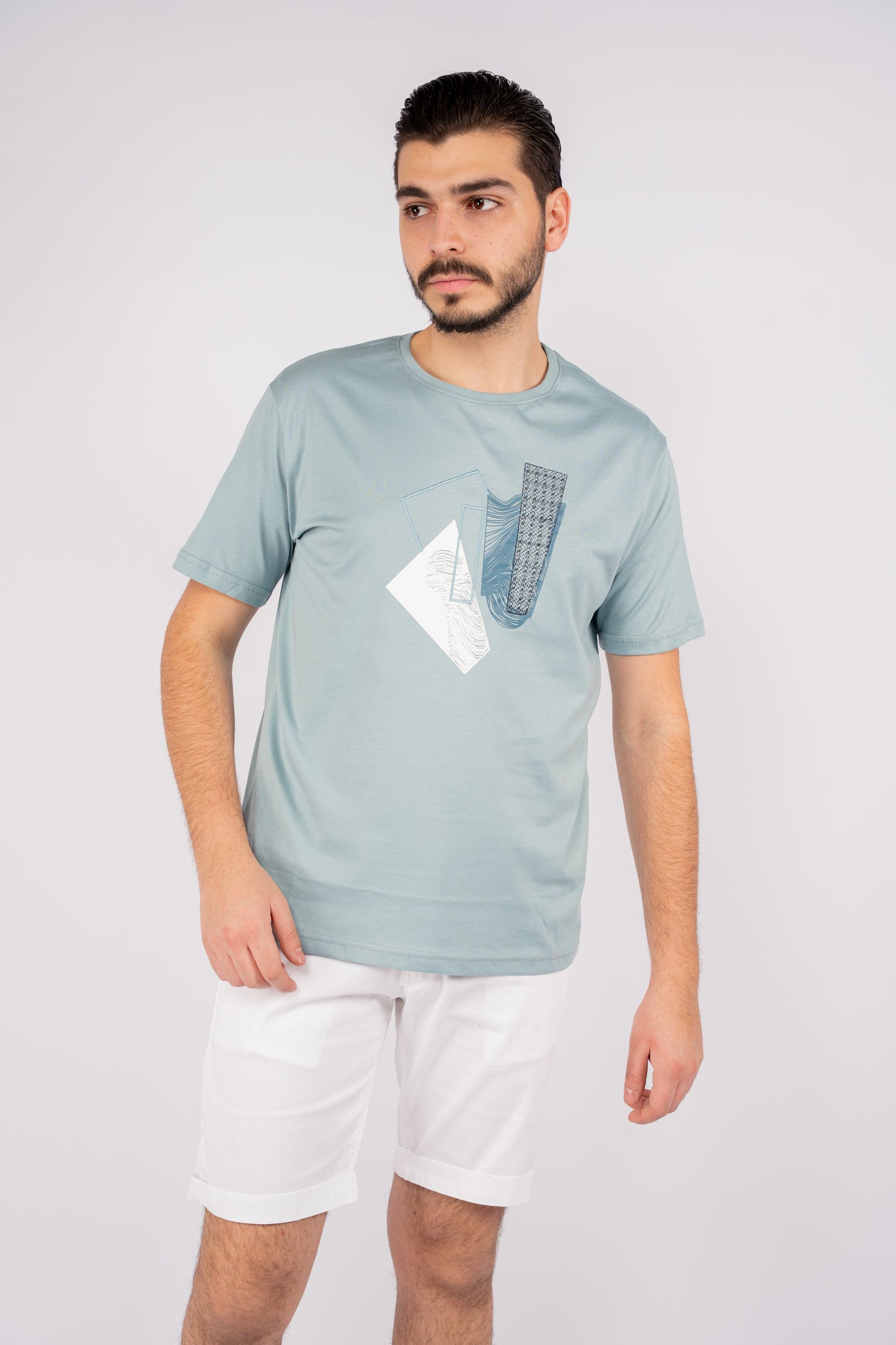 BLUE ABSTRACT TSHIRT