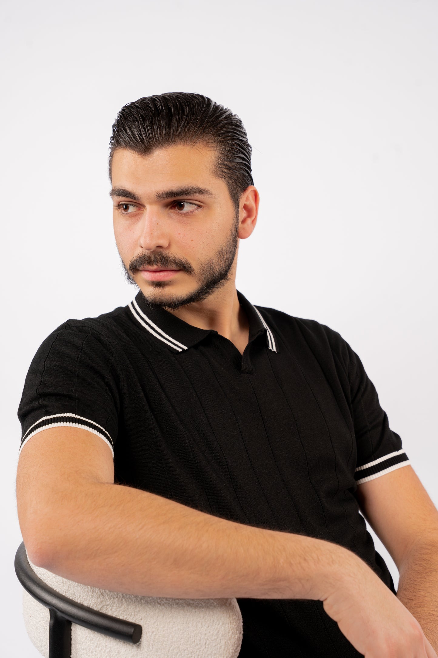 VNECK BLACK POLO