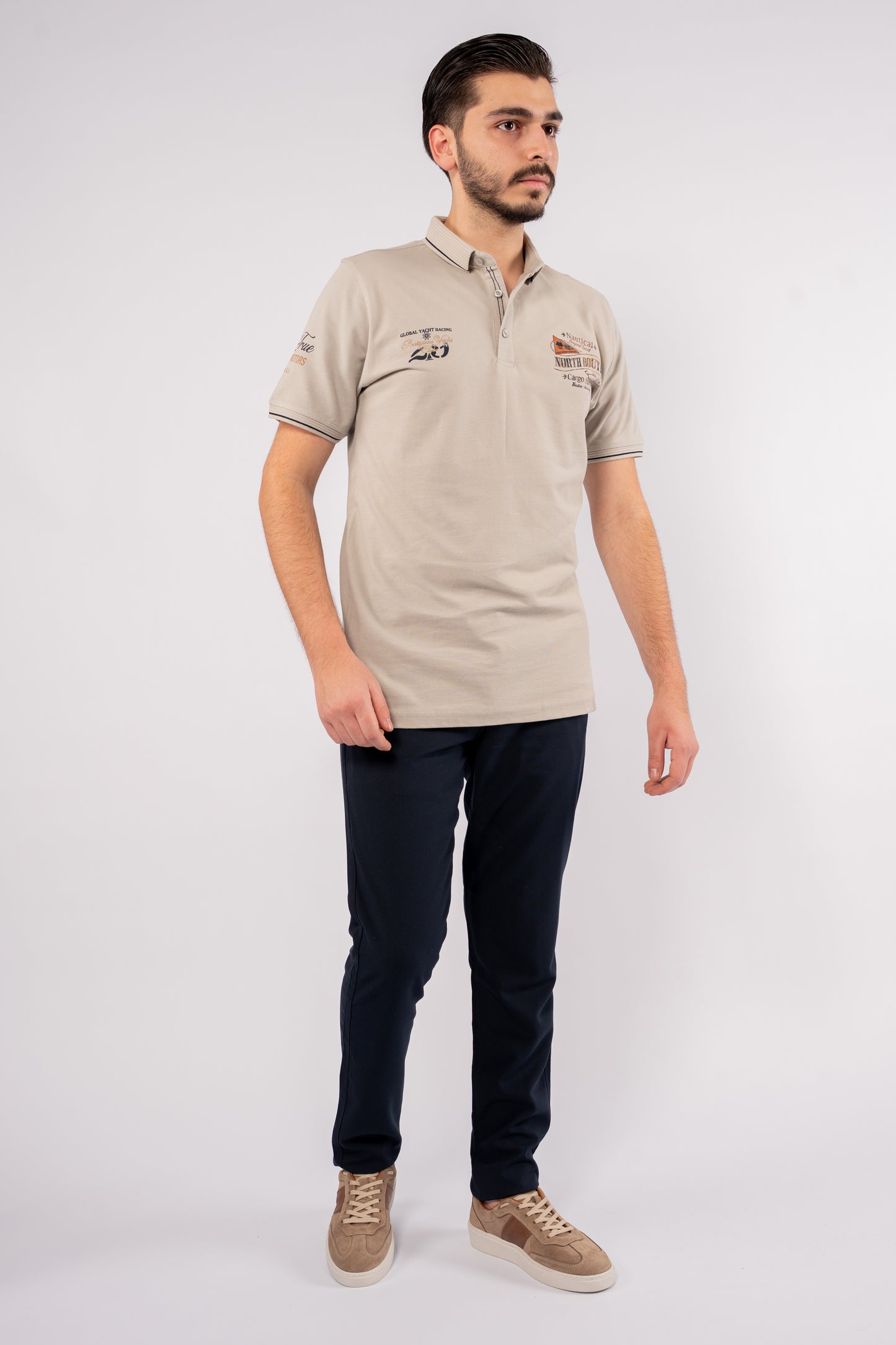 GREY BEIGE VINTAGE POLO