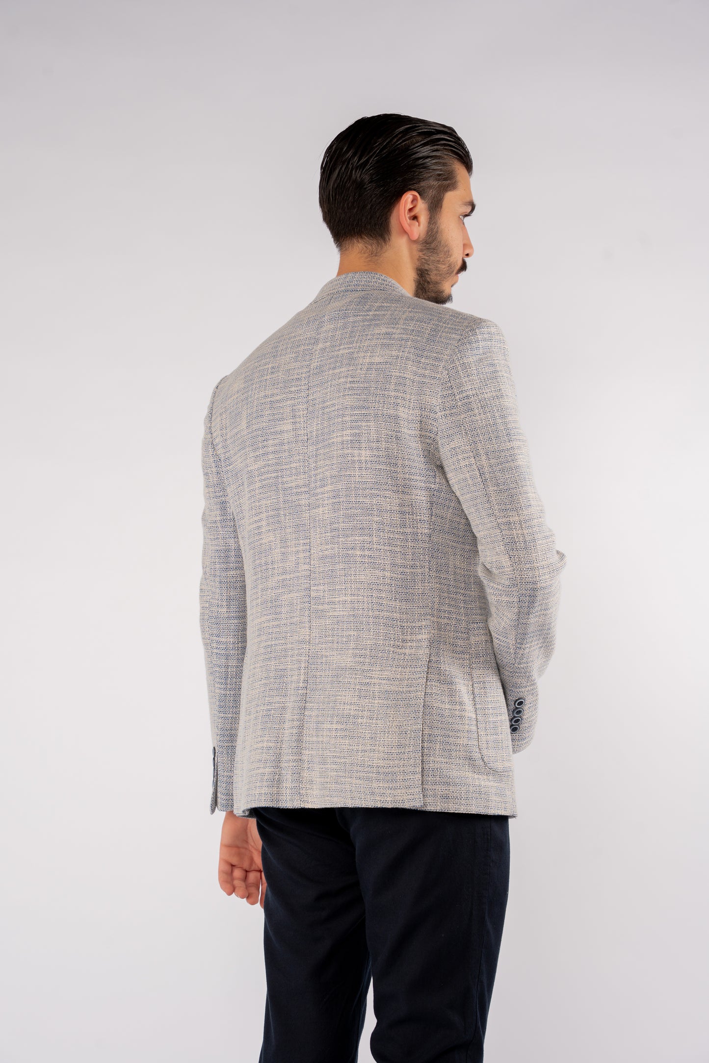 BLUE LINEN BLAZER