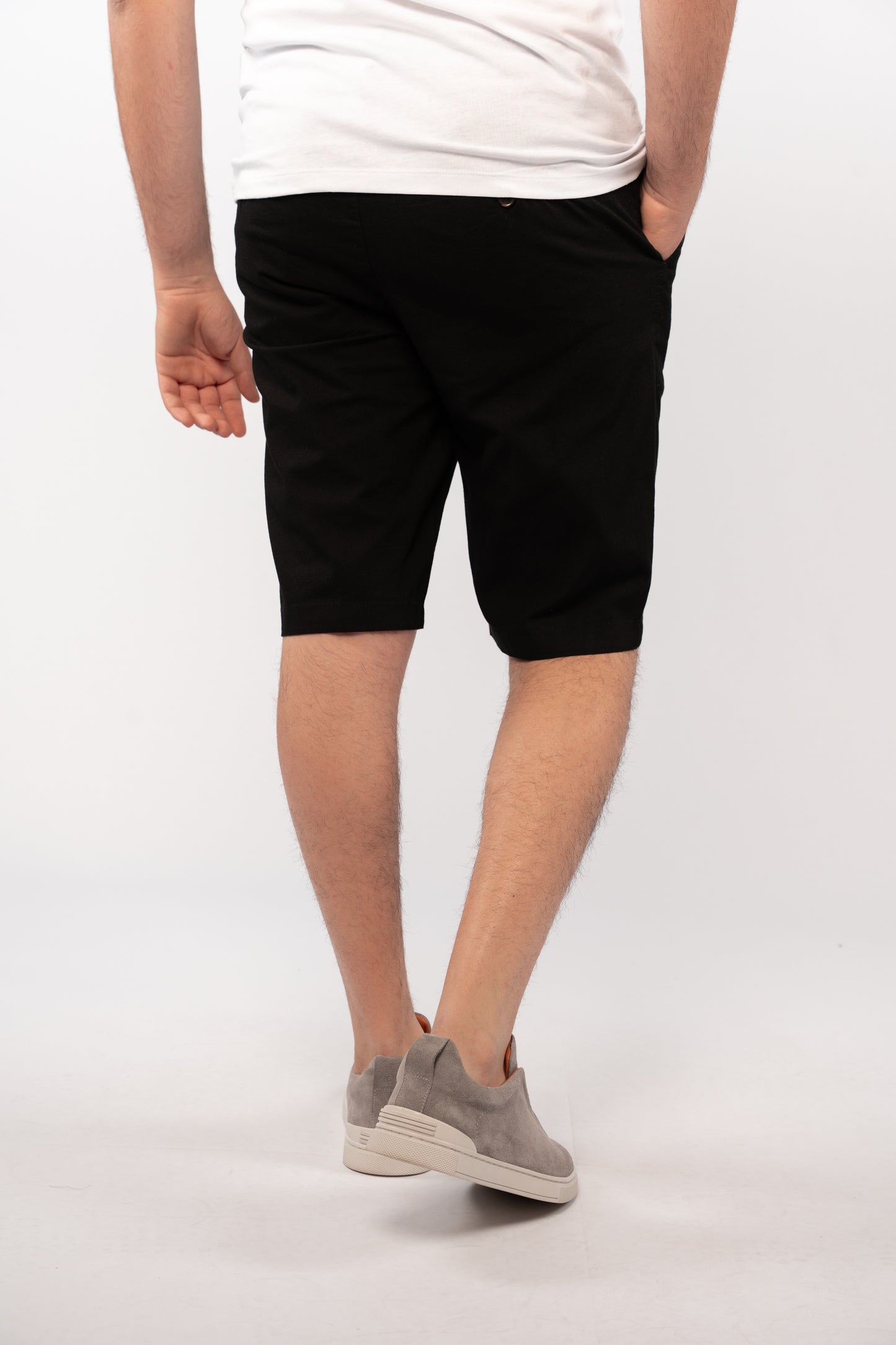 BLACK LINEN SHORT
