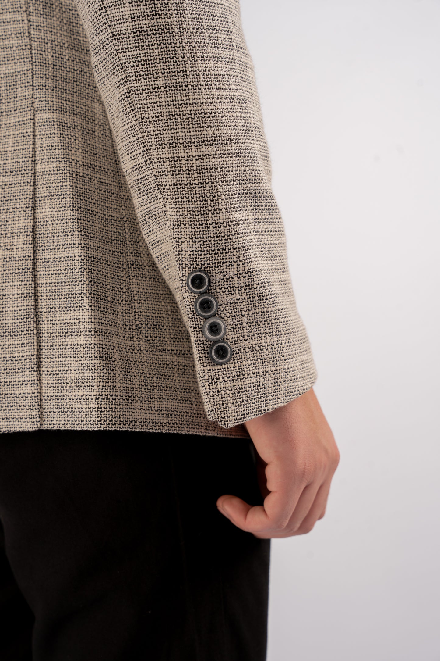 BLACK LINEN BLAZER