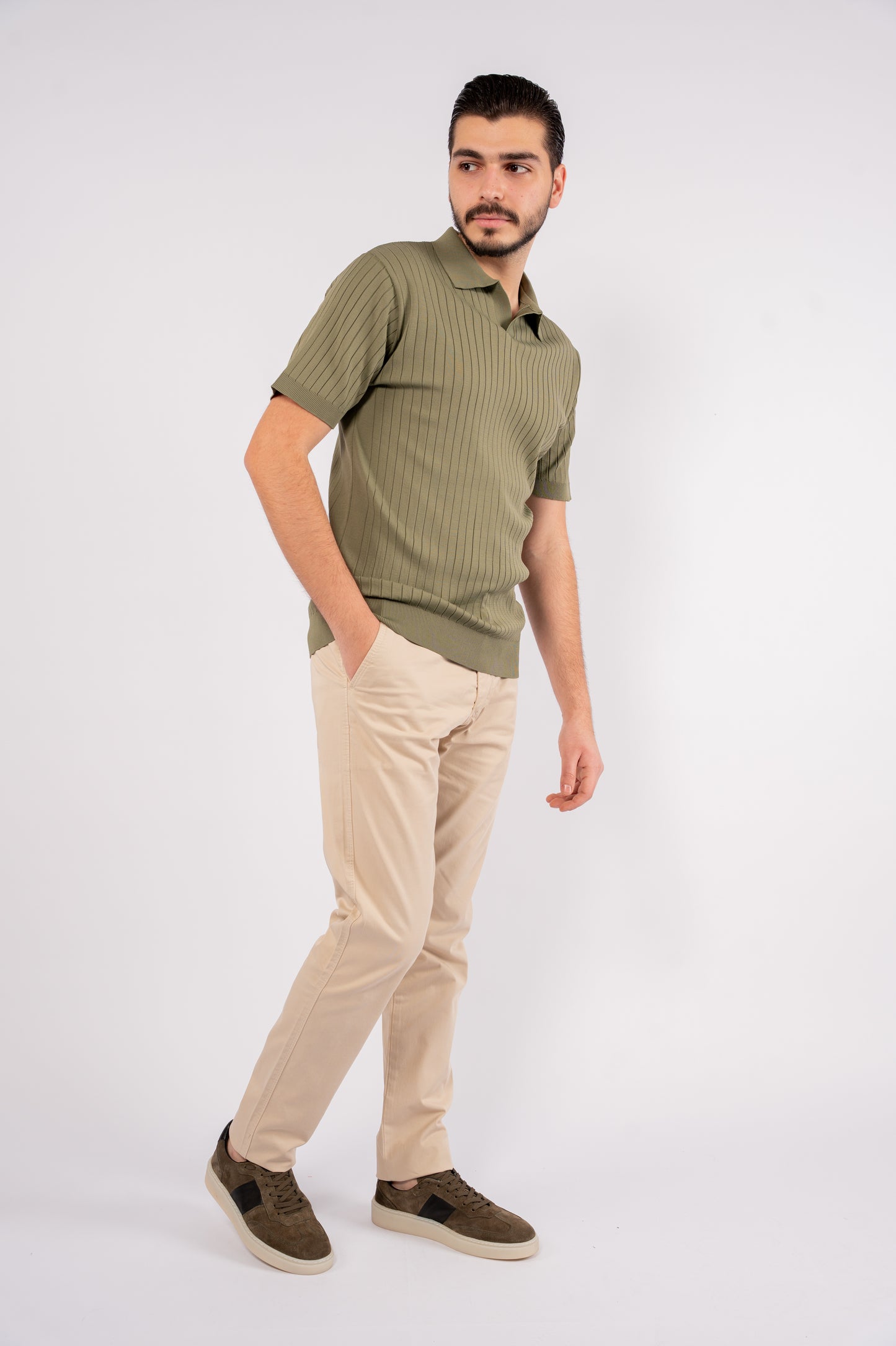 MINT VNECK LINED POLO