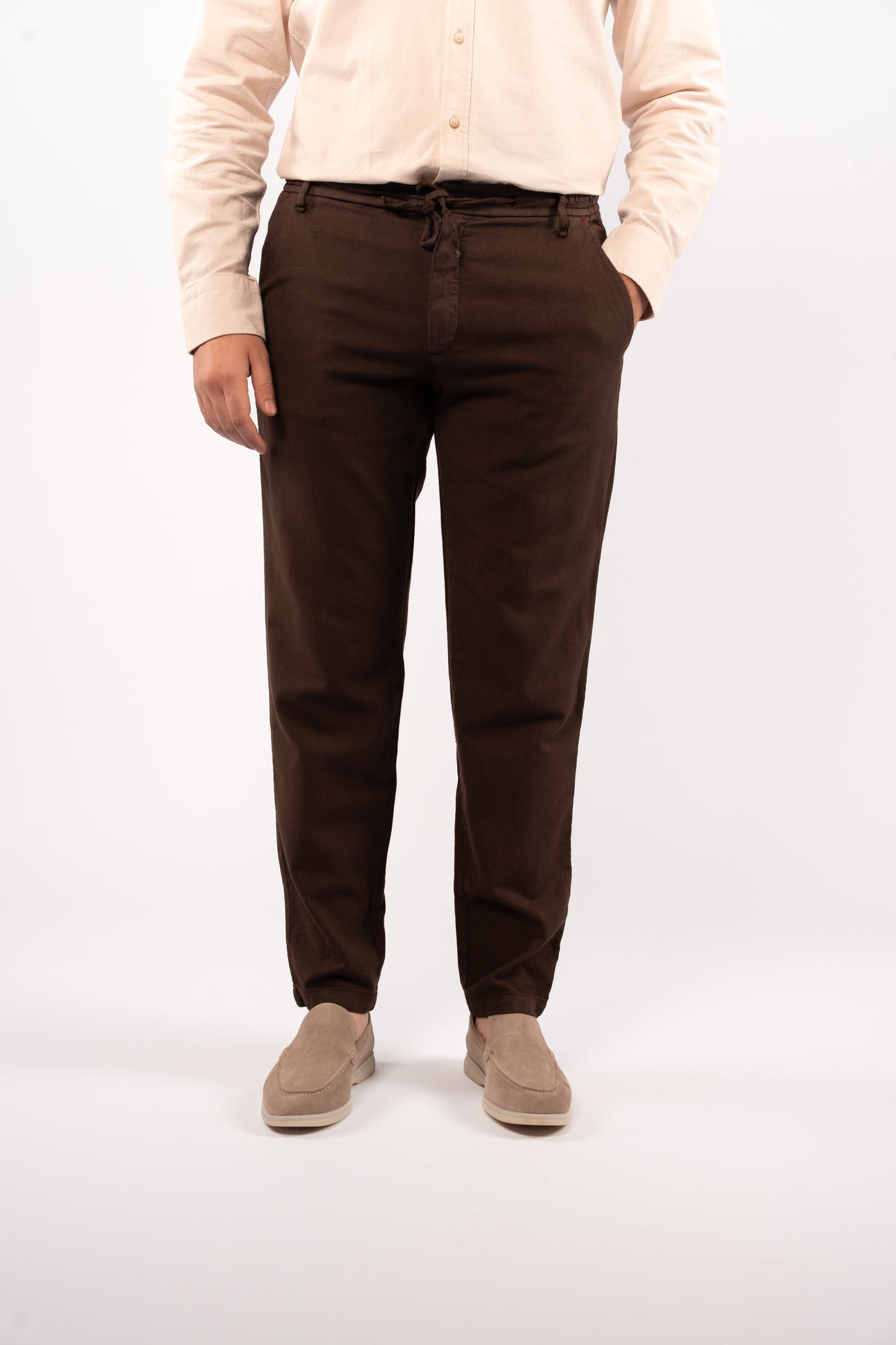 BROWN RELAXED TROUSERS