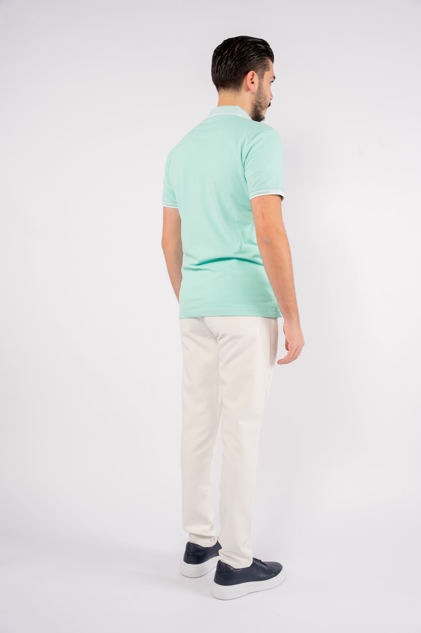 MINT BUTTON COLLAR POLO