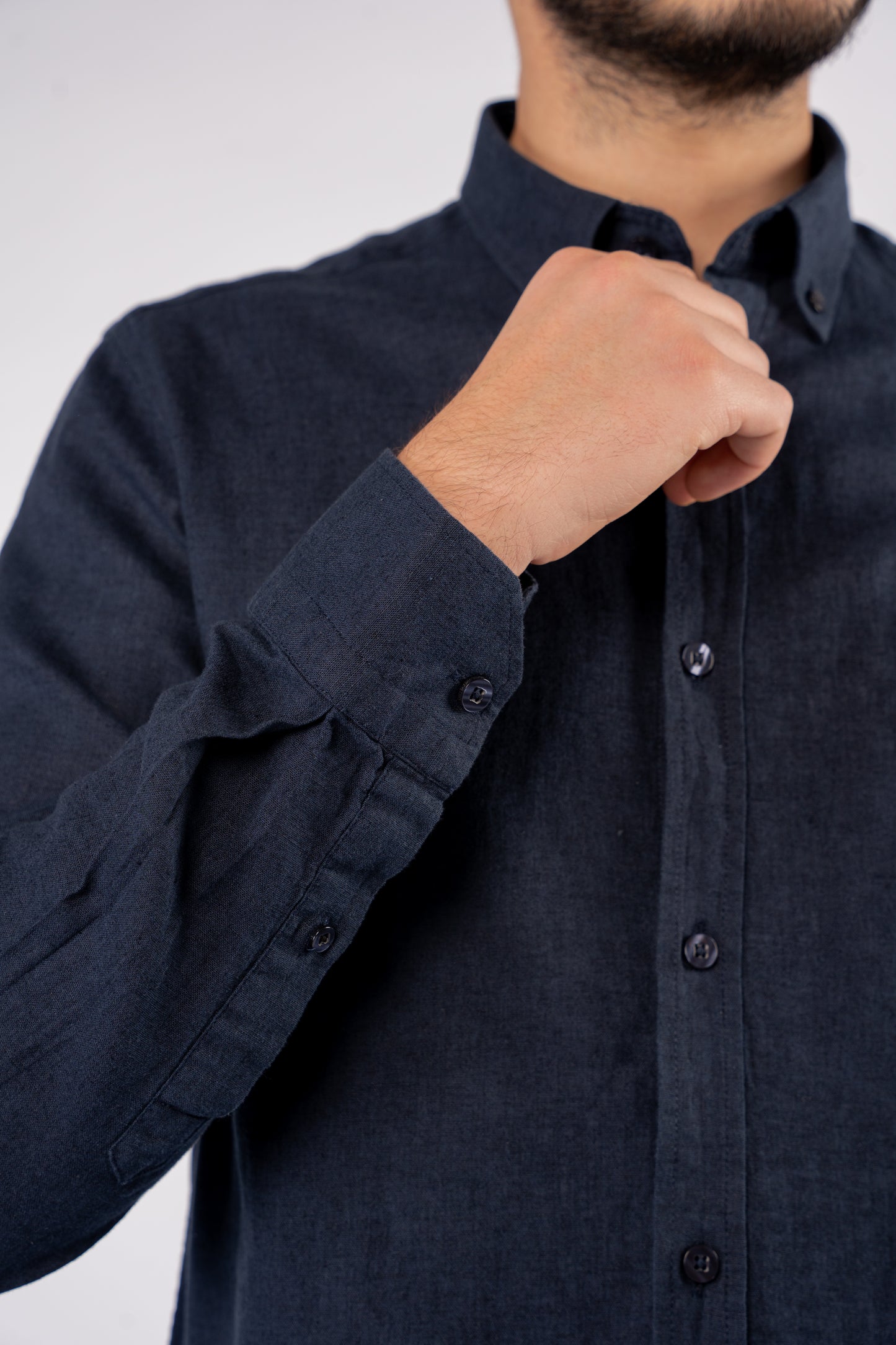 NAVY PREMIUM LINEN SHIRT