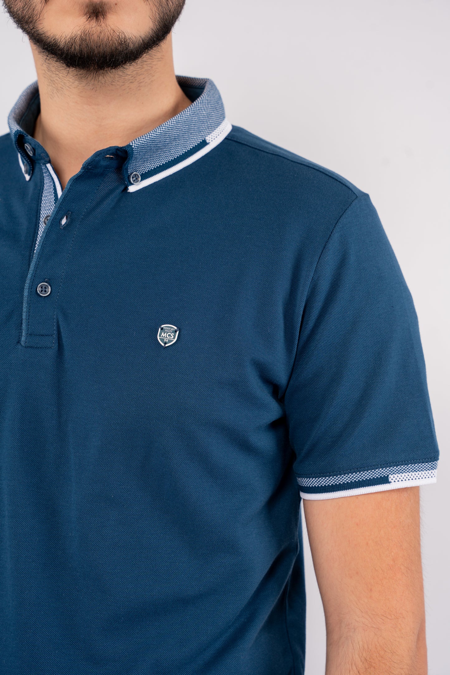 INDEGO BUTTON COLLAR POLO