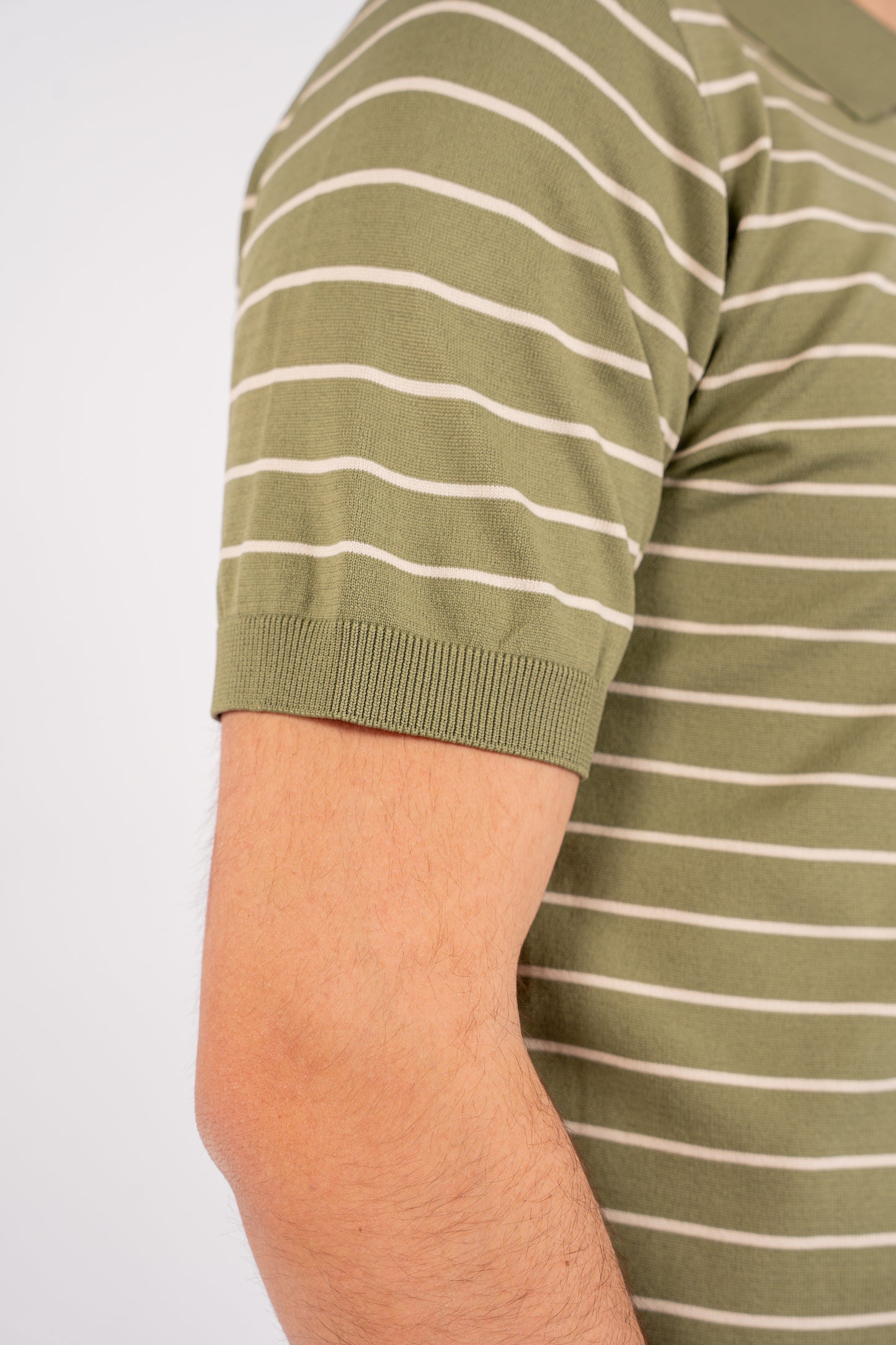 GREEN ZIPPER LINED POLO