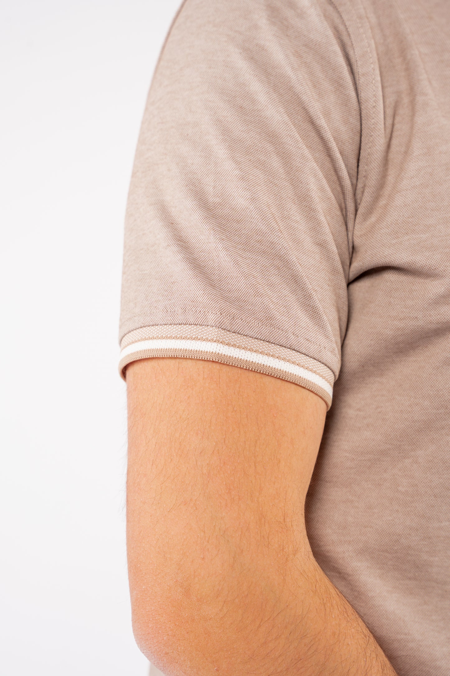 BEIGE ZIPPER POLO