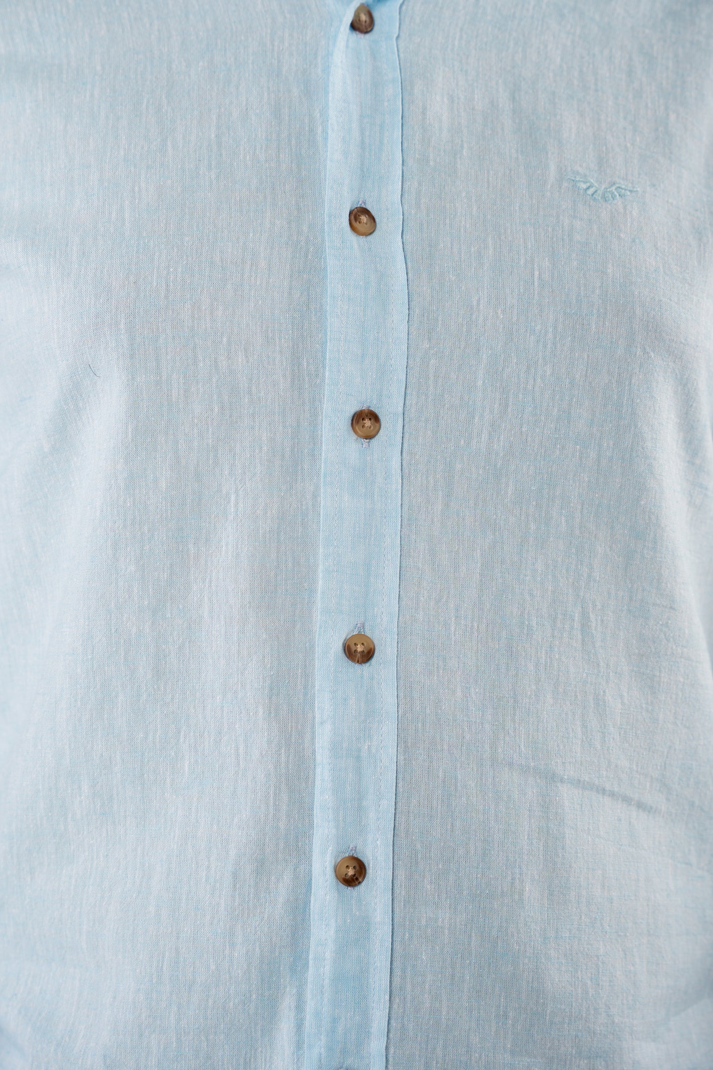 TURQUOISE LINEN SHIRT