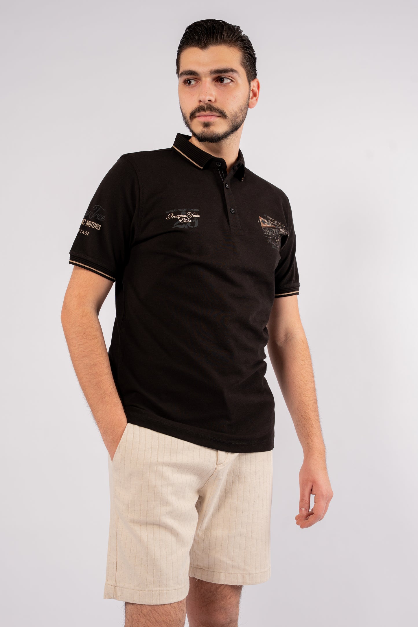 BLACK VINTAGE POLO