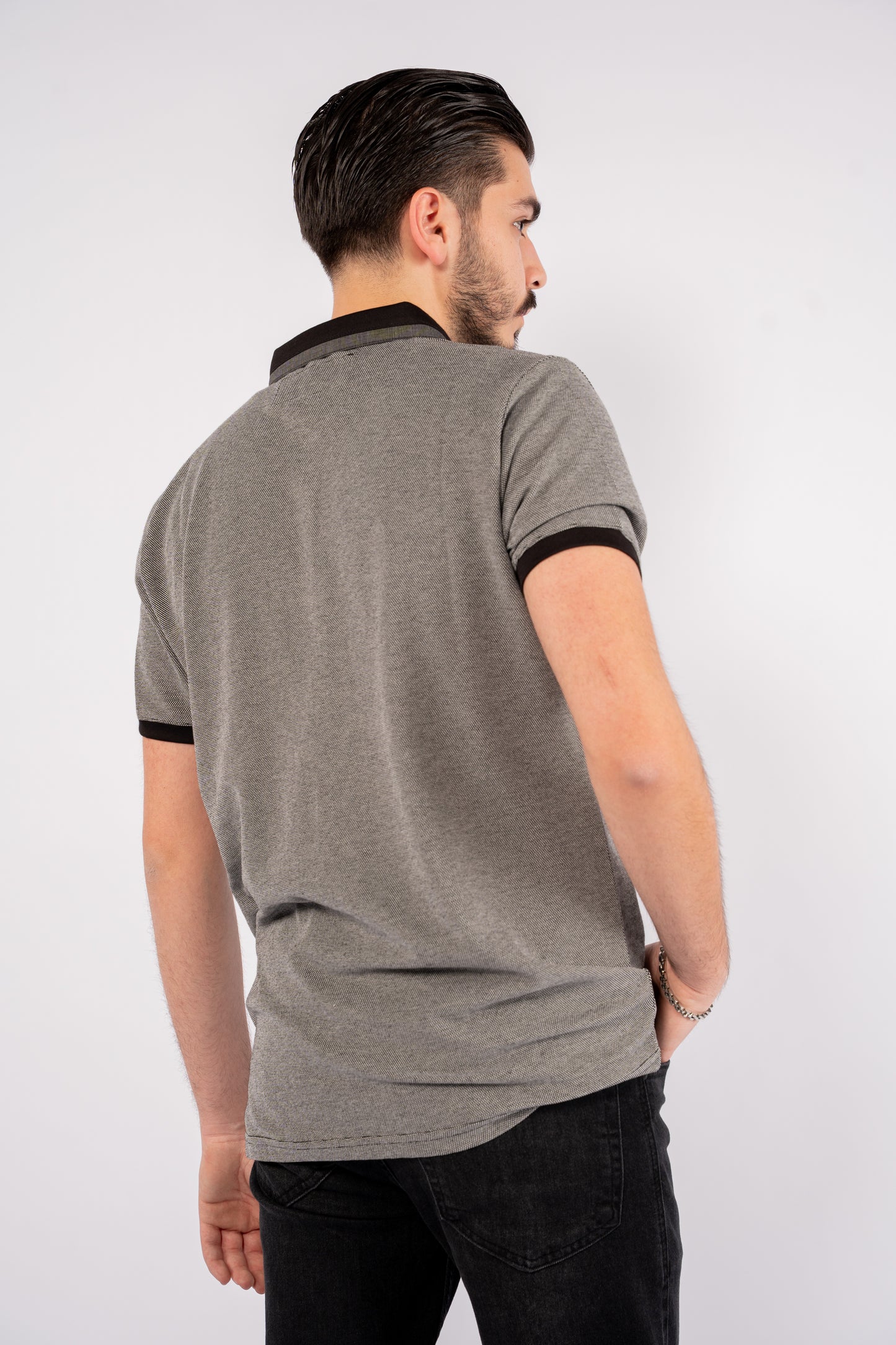 BLACK PIQUET POLO