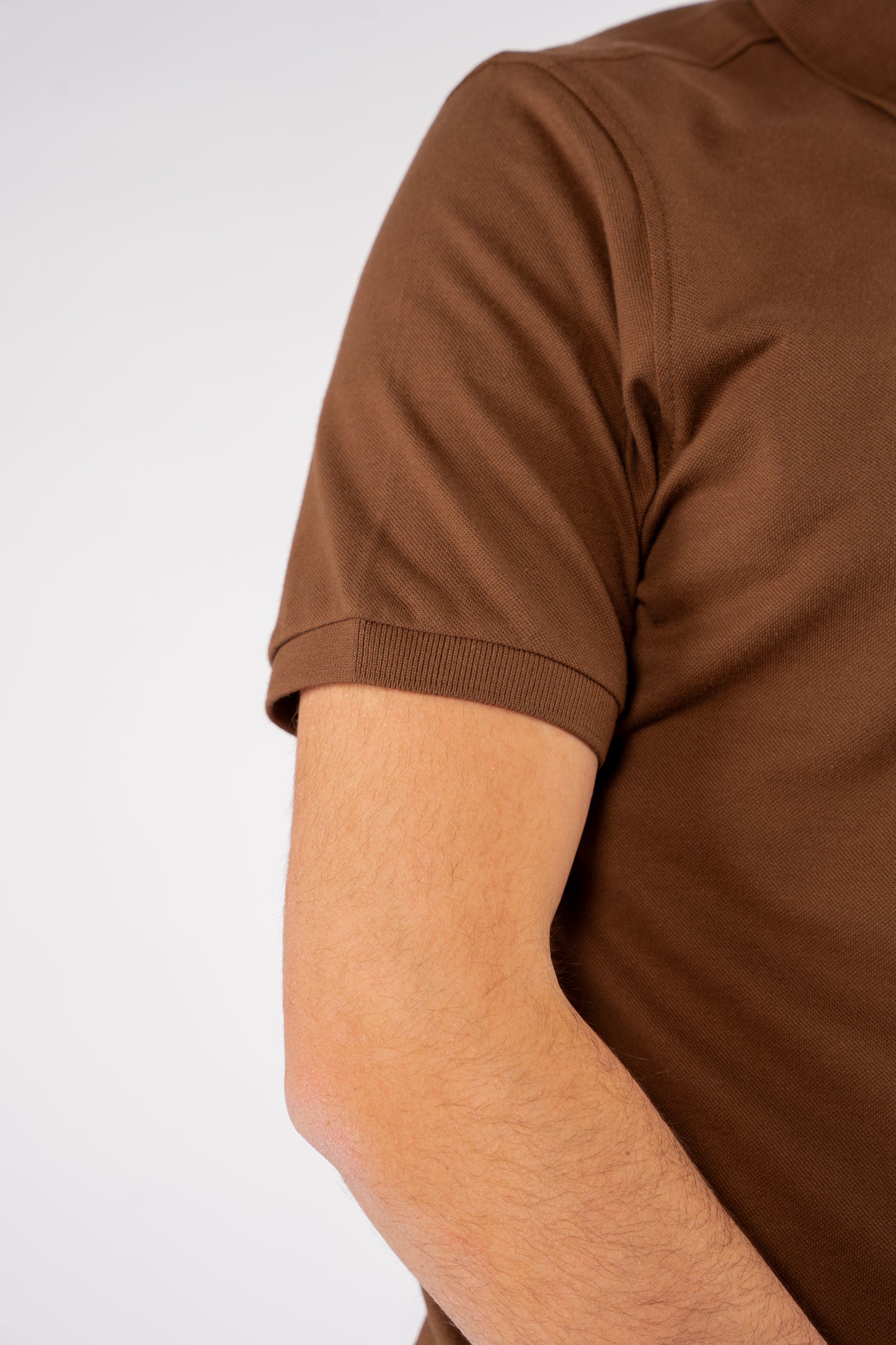 MOCHA PIQUET ZIPPER POLO