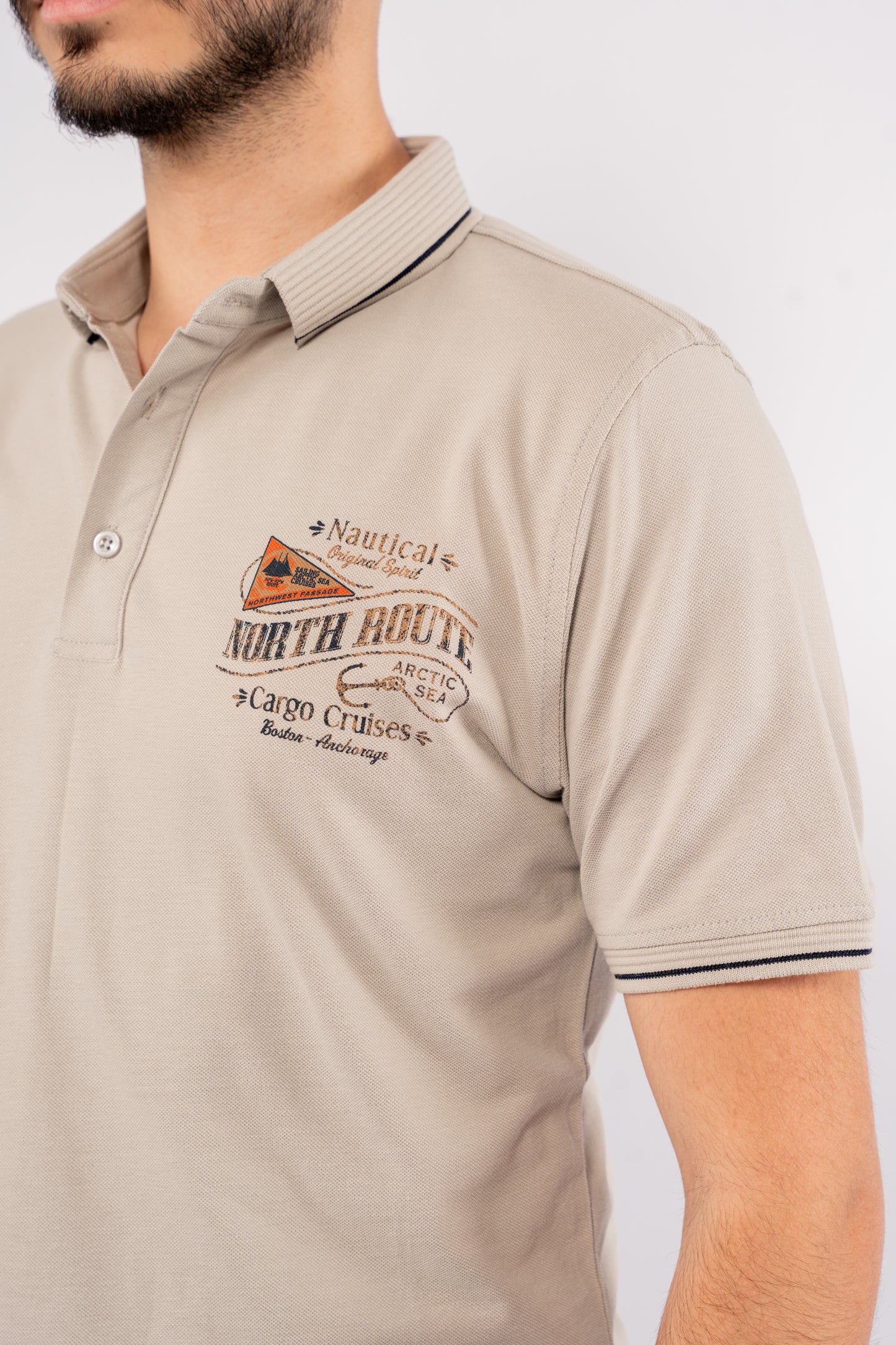 GREY BEIGE VINTAGE POLO