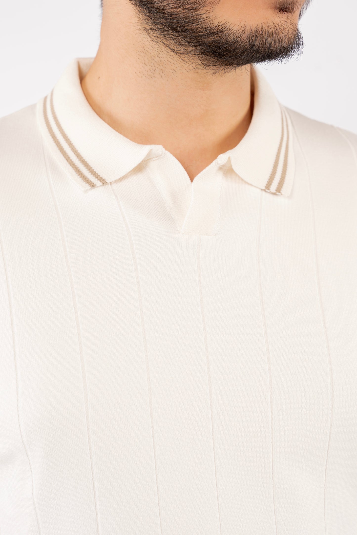 VNECK WHITE POLO