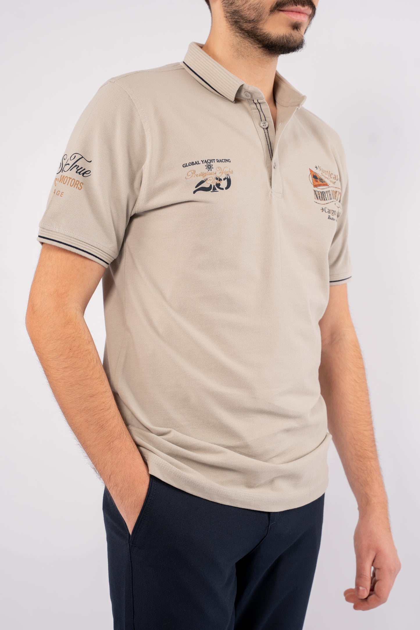 GREY BEIGE VINTAGE POLO