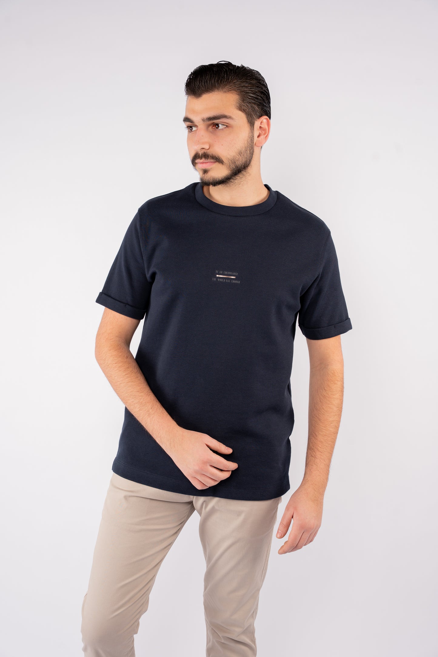 NAVY PIQUET TSHIRT