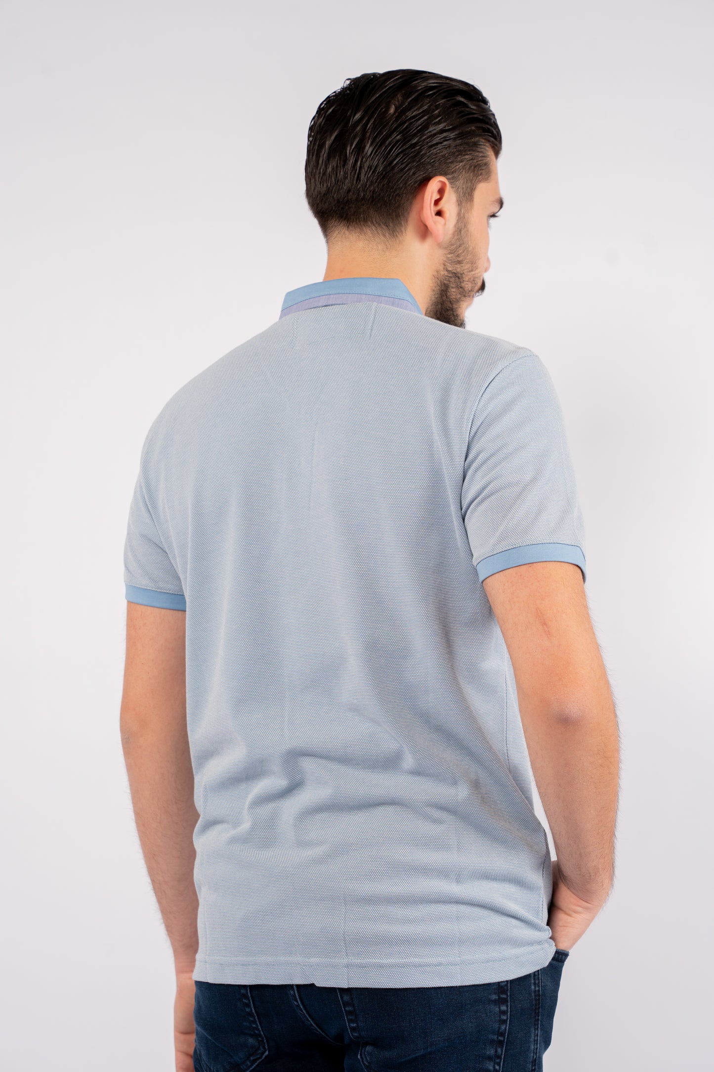 BLUE PIQUET POLO